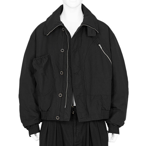 KATHARINE HAMNETT LONDON ショートブルゾン シルク混 KATHARINE HAMNETT COLLABORATION SHORT BLOUSON BLACK - YOKE