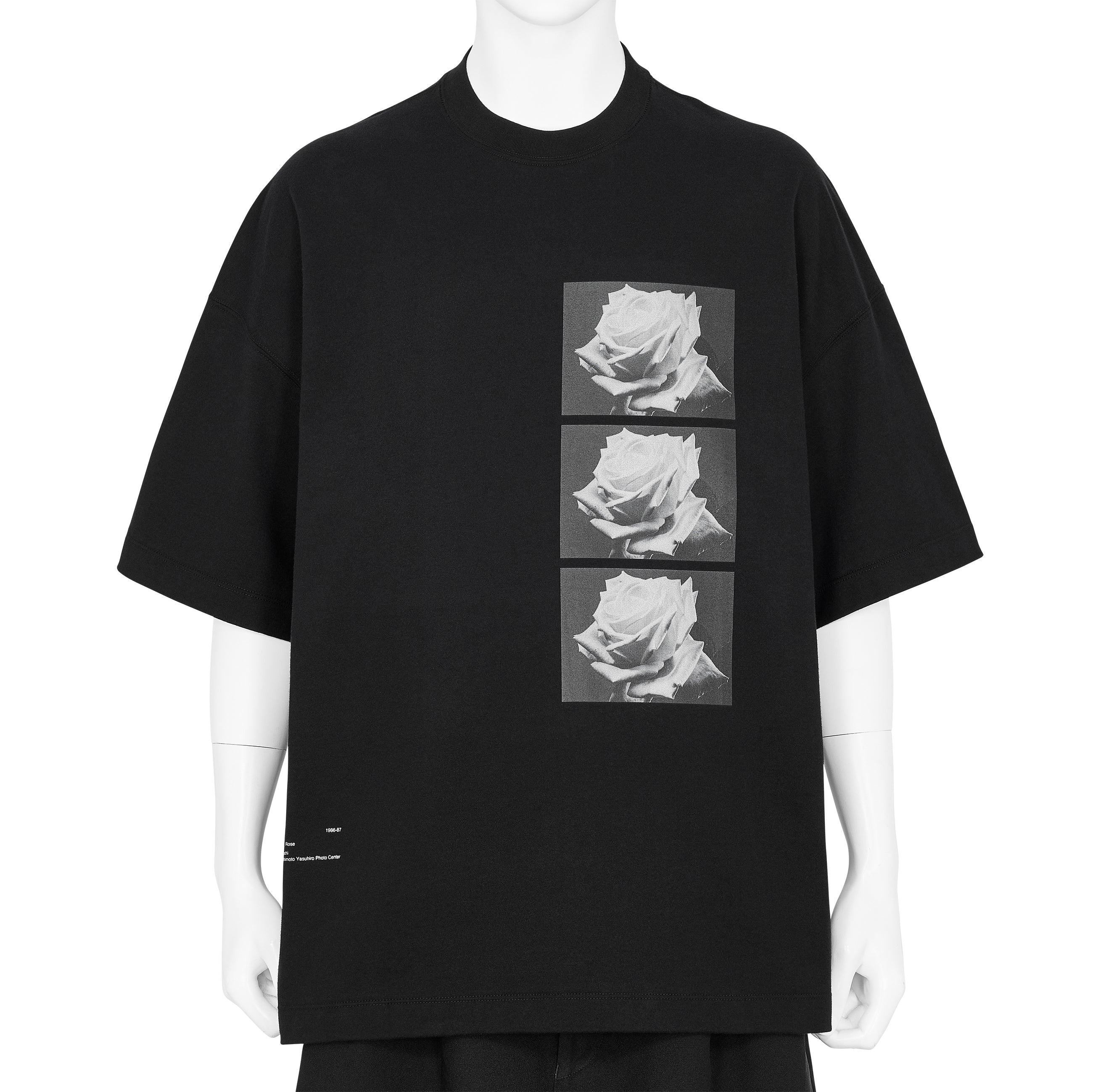 Yasuhiro Ishimoto ROSE PRINT TEE BLACK