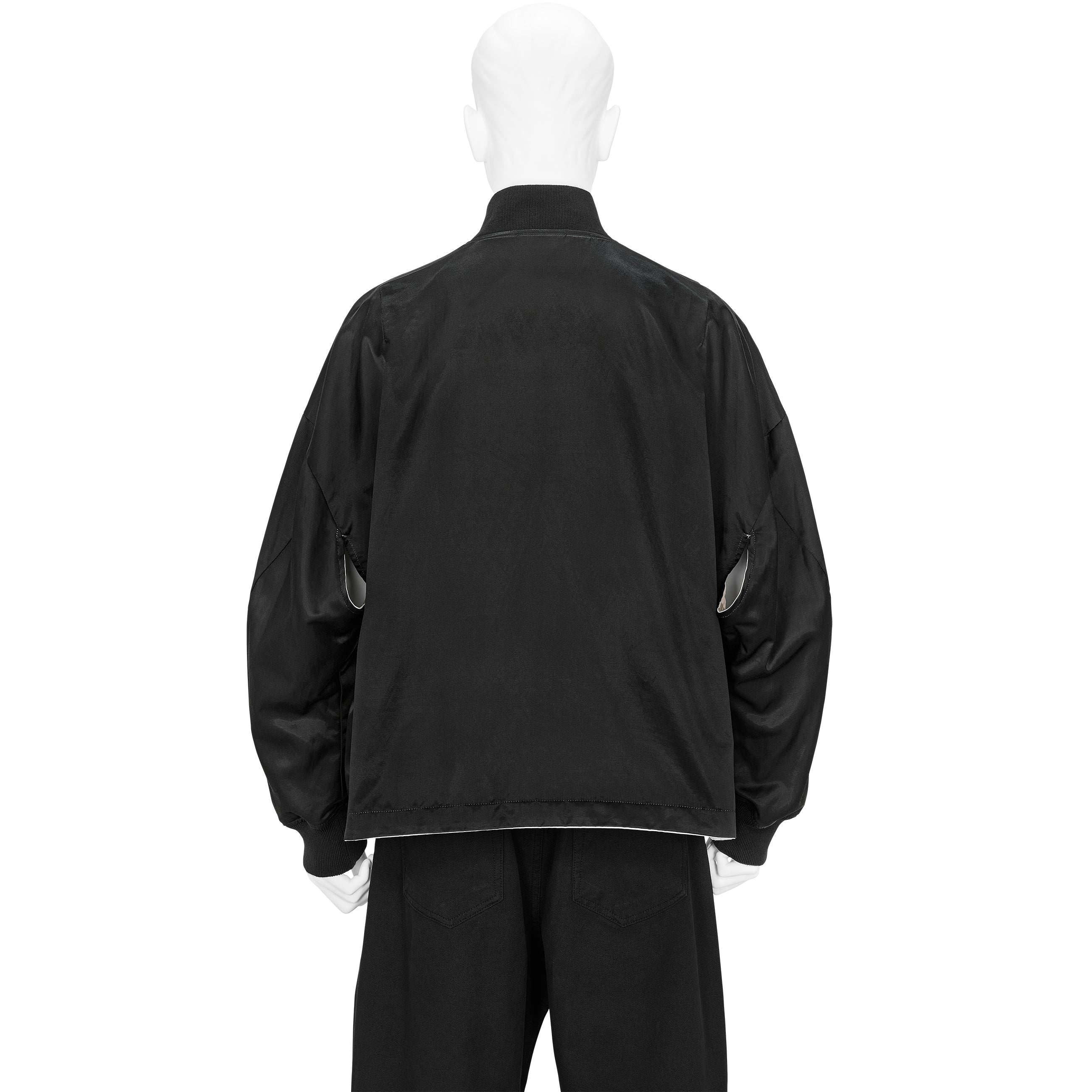 ジャケット・アウター almost black RVERSBL SKA BLOUSON Yasuhiro Ishimoto REVERSIBLE MA-1 SKA BLOUSON BLACK WHITE