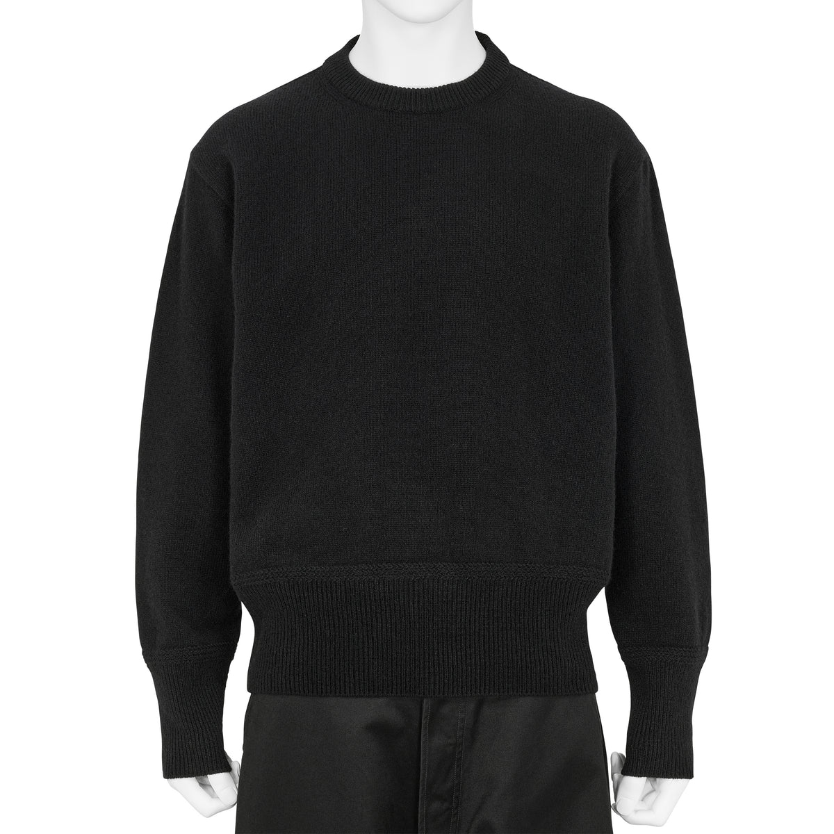 LOT.507 ATHLETIC CREWNECK KNIT BLACK