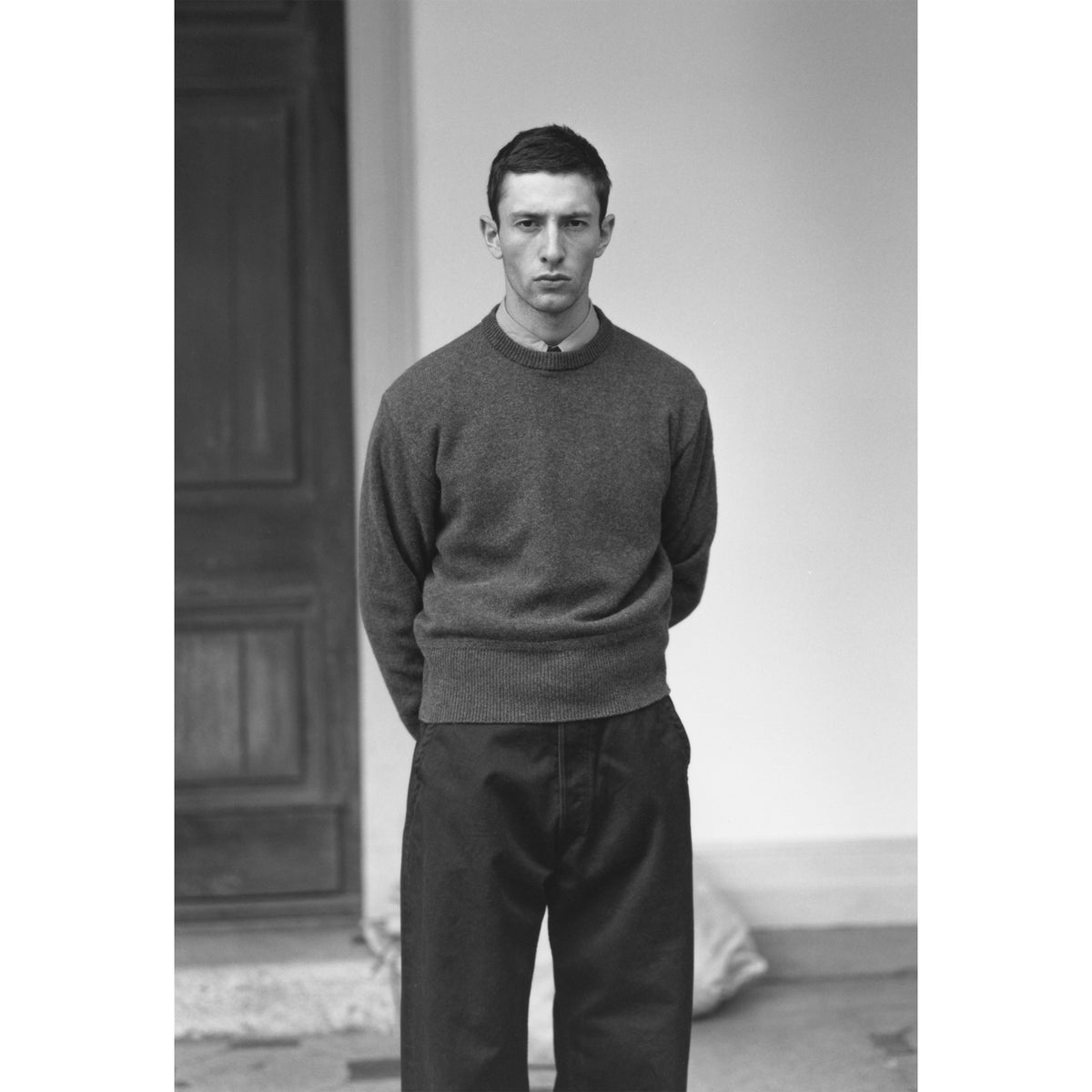 LOT.507 ATHLETIC CREWNECK KNIT BLACK