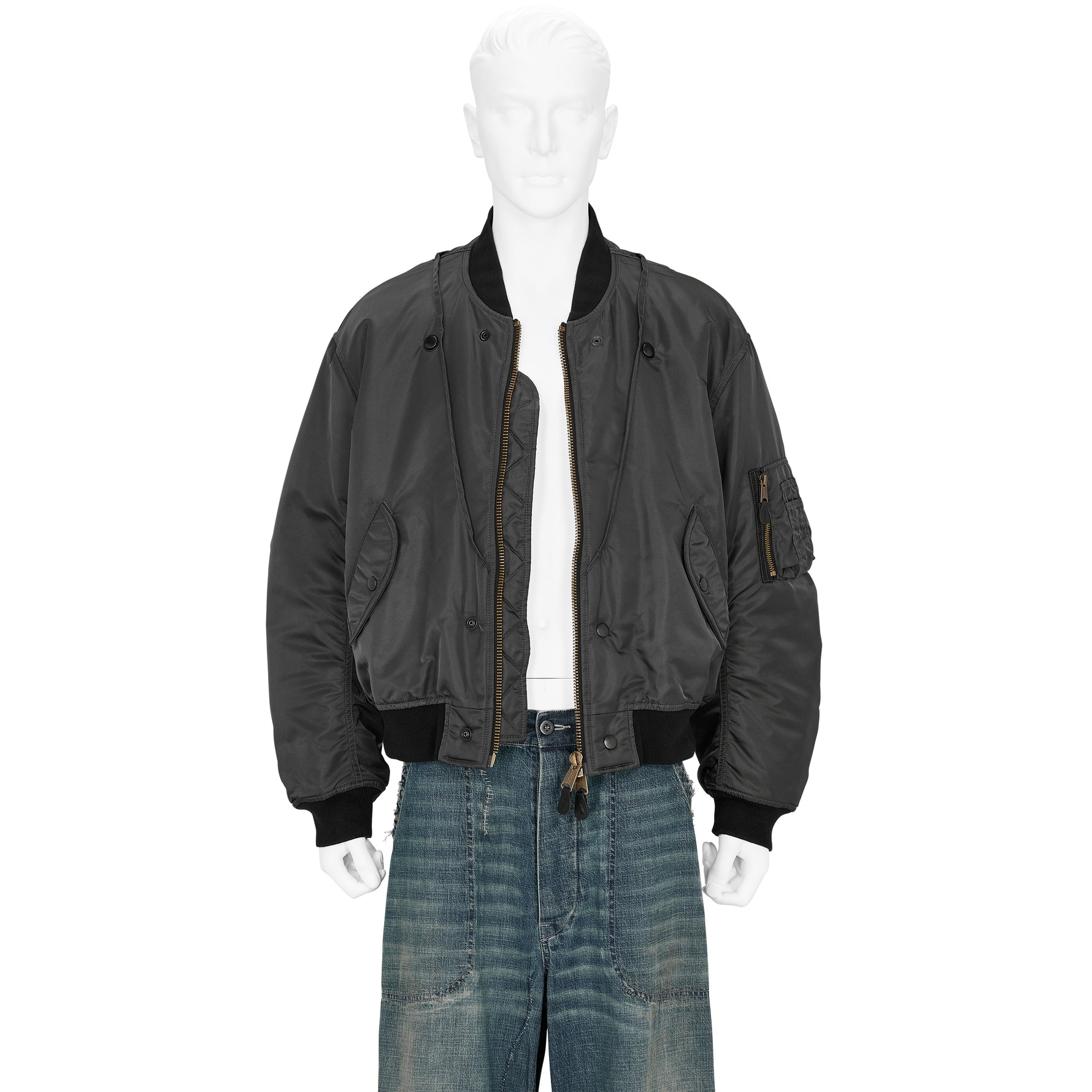REVERSIBLE 3WAY BOMBER JACKET DARK GRAY