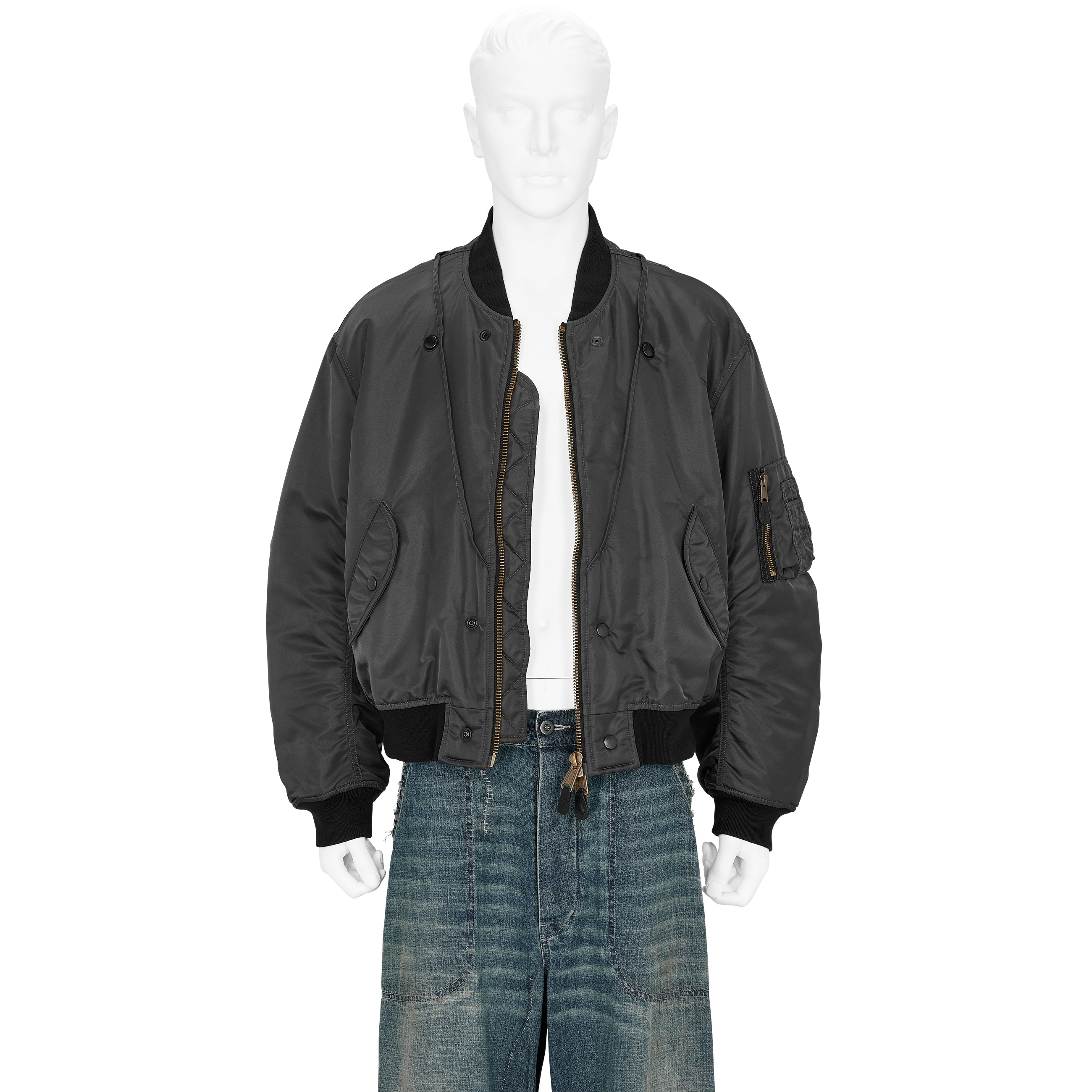 REVERSIBLE 3WAY BOMBER JACKET DARK GRAY