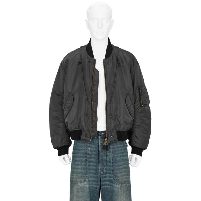 REVERSIBLE 3WAY BOMBER JACKET DARK GRAY