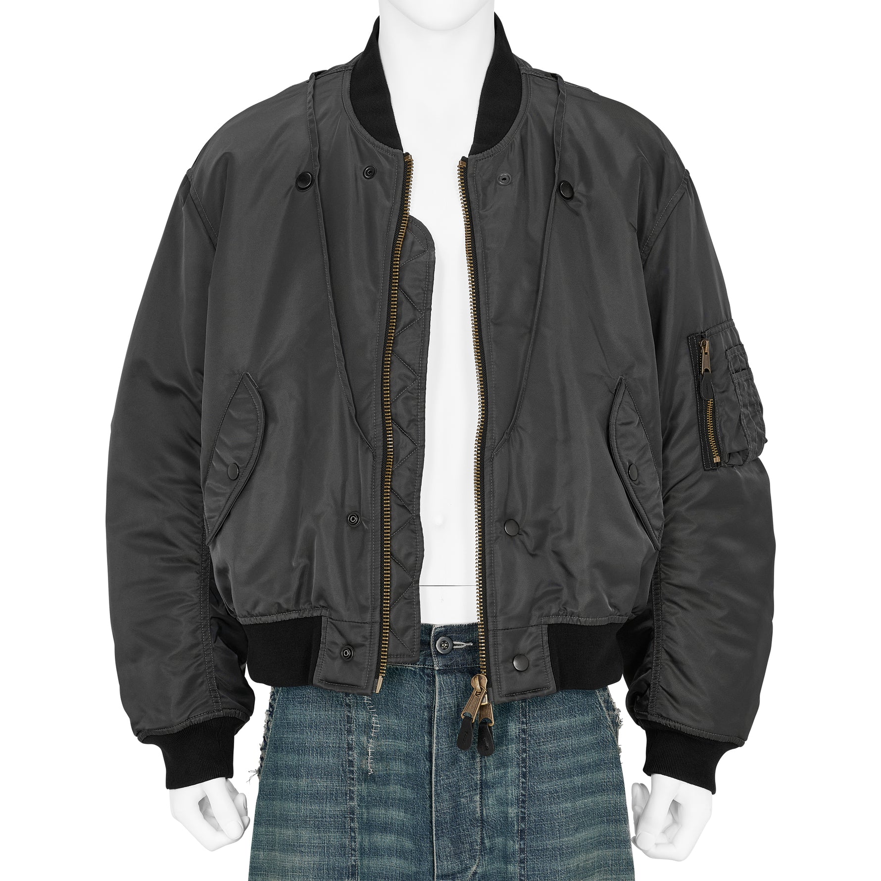 REVERSIBLE 3WAY BOMBER JACKET DARK GRAY