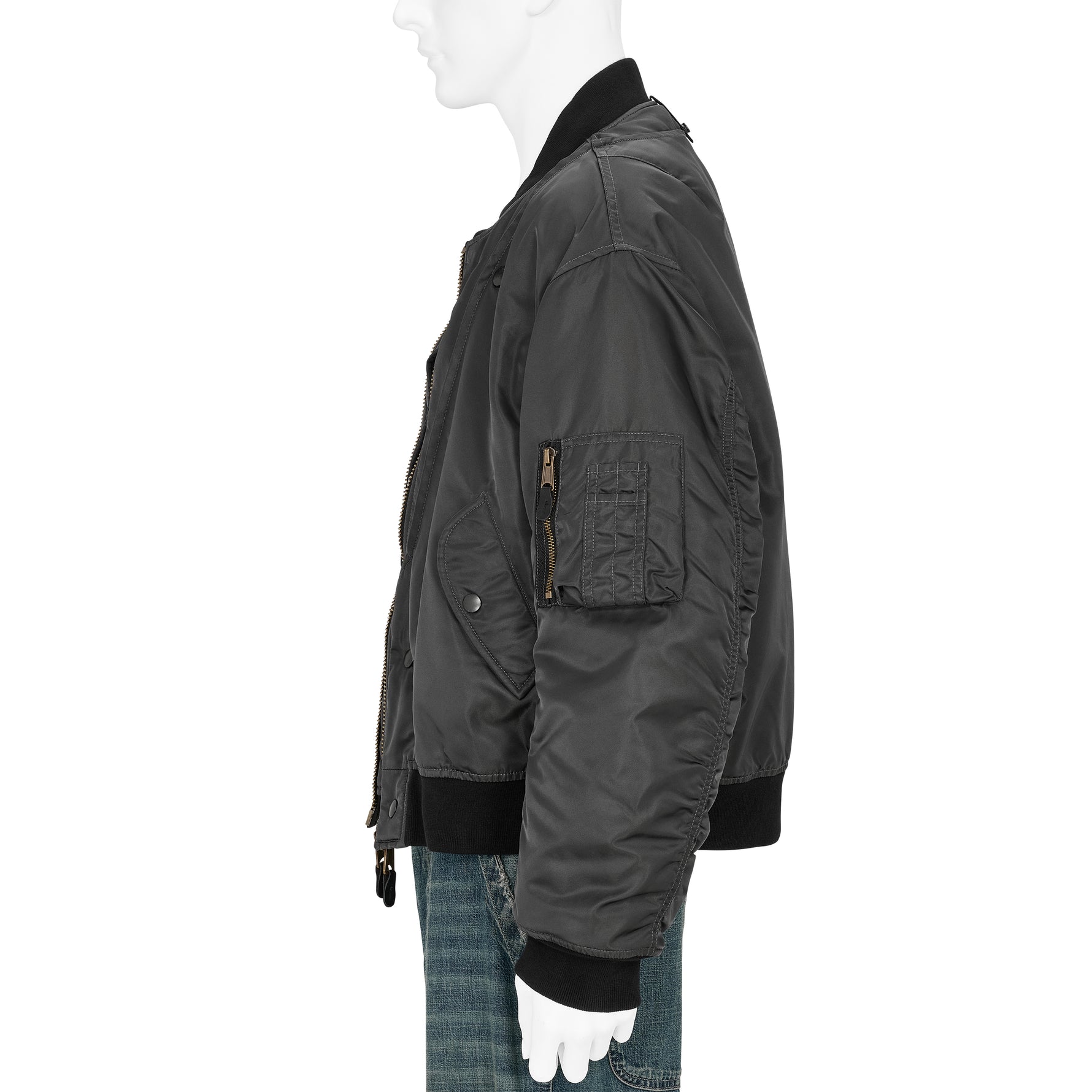 REVERSIBLE 3WAY BOMBER JACKET DARK GRAY
