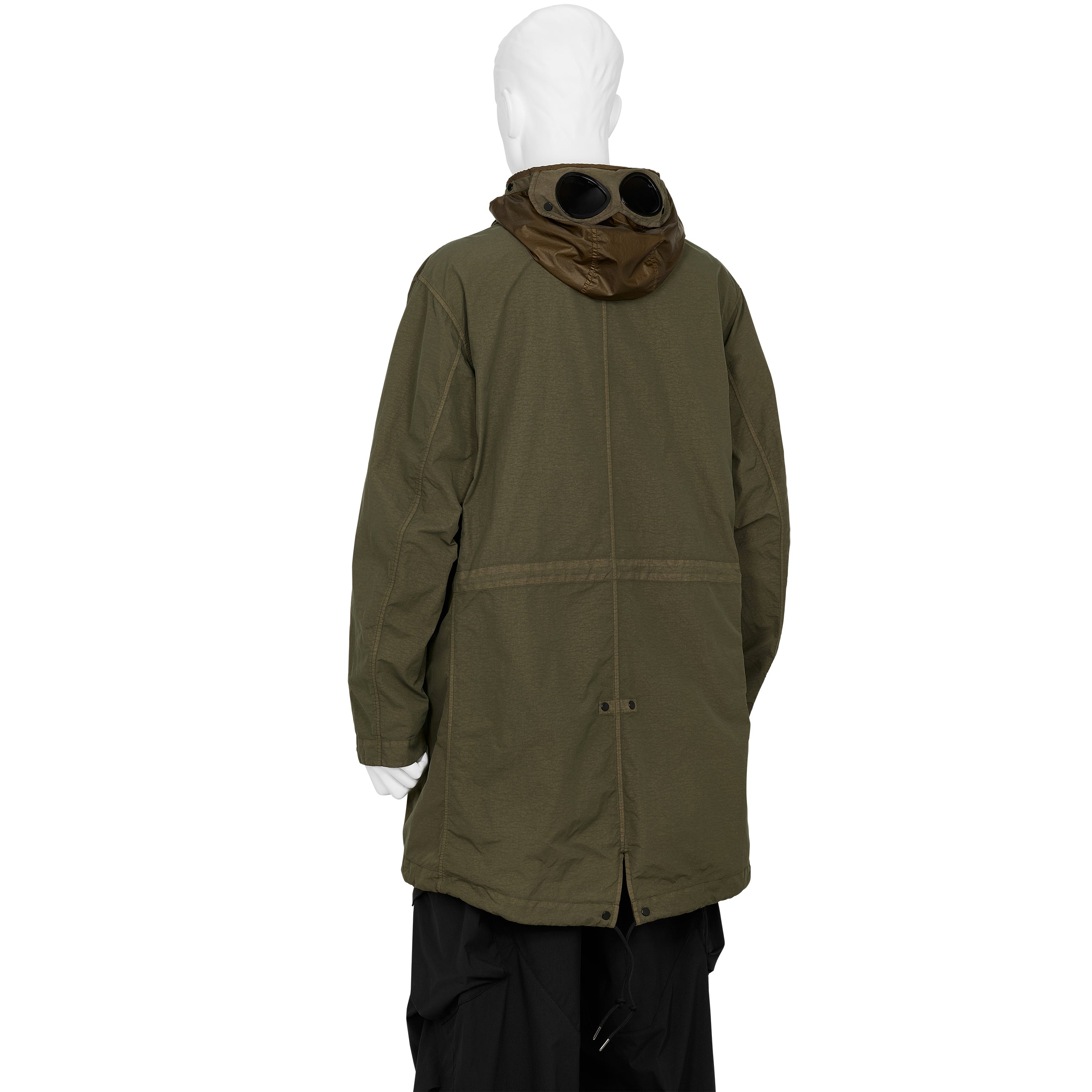 FLATT NYLON GOGGLE FISHTAIL PARKA MILITARY GREEN