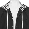 POLYESTER SHIRT WITH HOOD BLACK WHITE