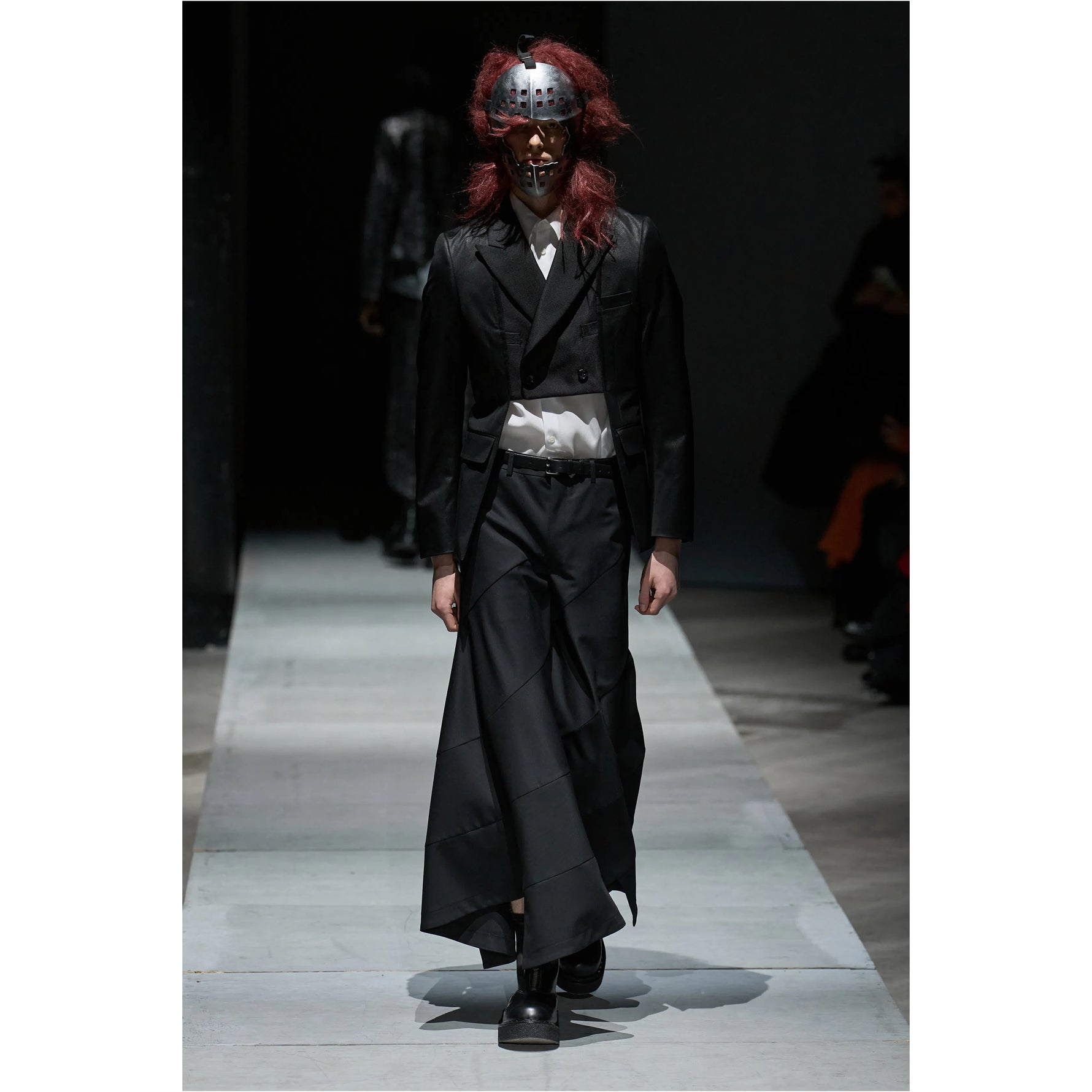 DIAGONAL PANEL PANTS BLACK