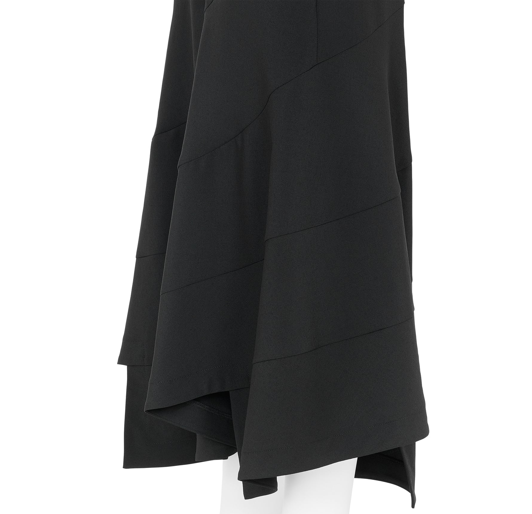 DIAGONAL PANEL PANTS BLACK
