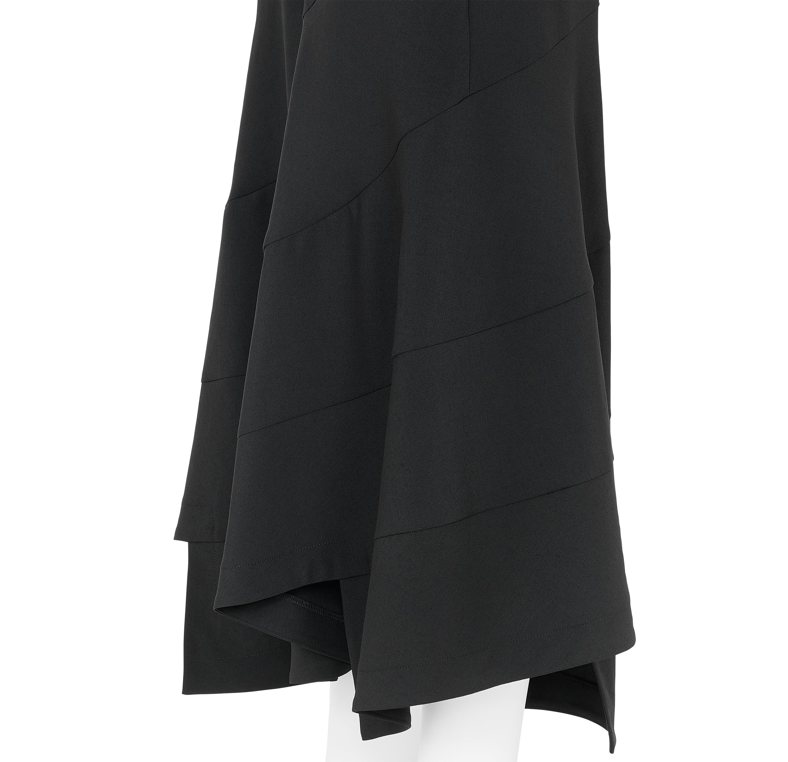 DIAGONAL PANEL PANTS BLACK