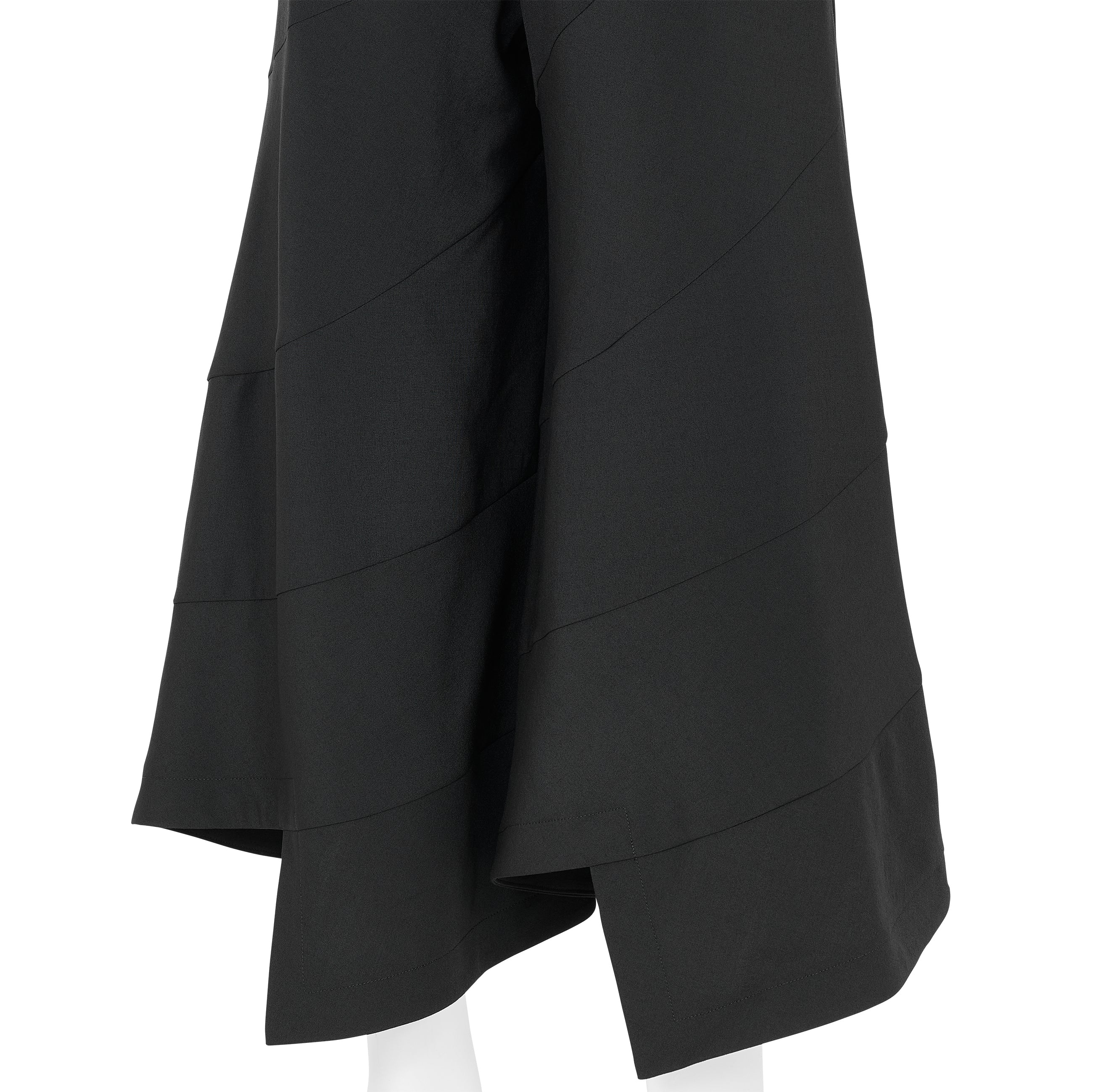 DIAGONAL PANEL PANTS BLACK