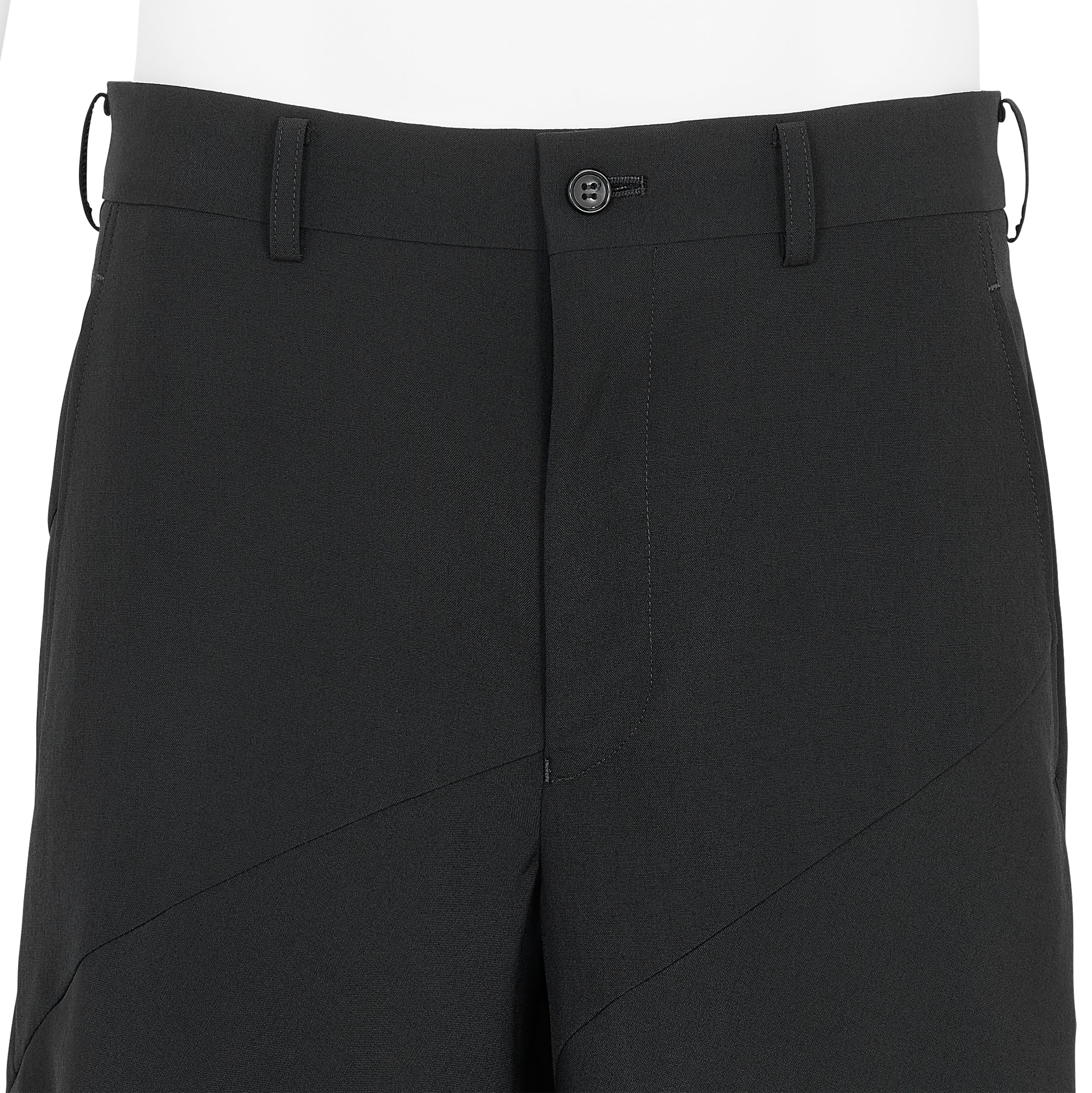 DIAGONAL PANEL PANTS BLACK