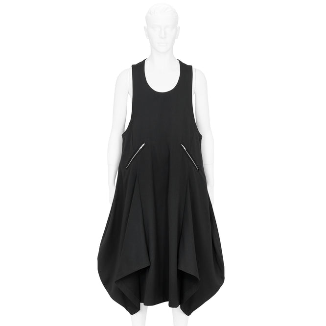 WOOL ROUND JUMPER DRESS BLACK