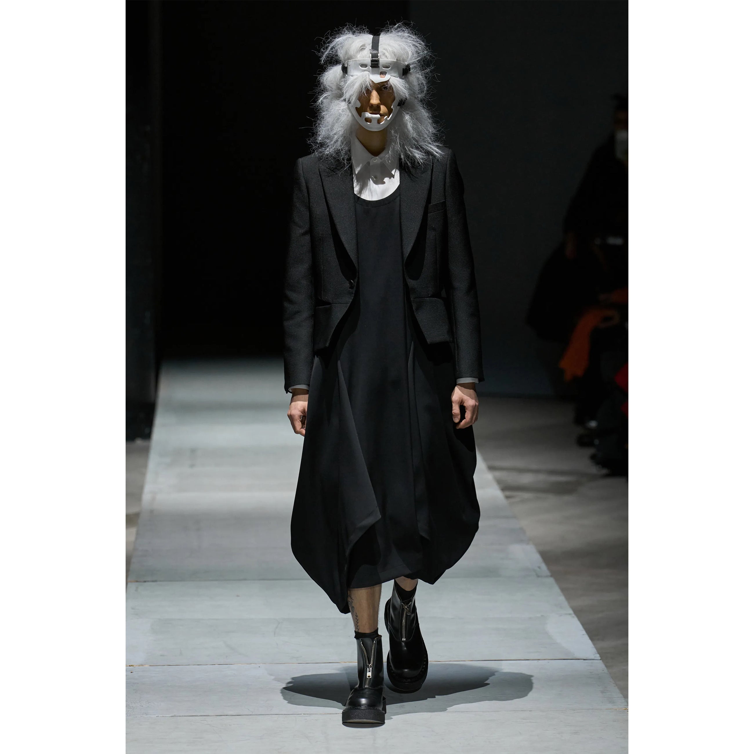 WOOL ROUND JUMPER DRESS BLACK