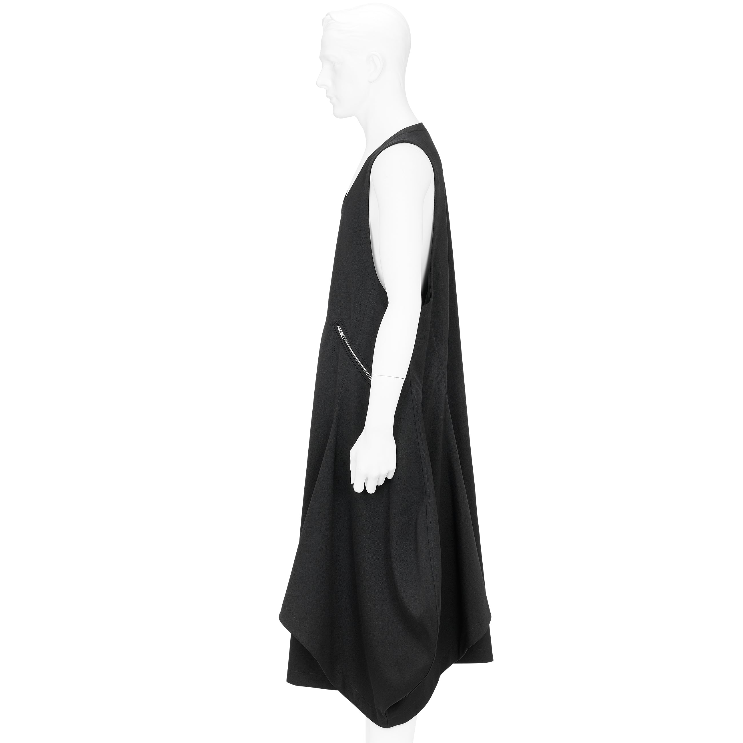 WOOL ROUND JUMPER DRESS BLACK