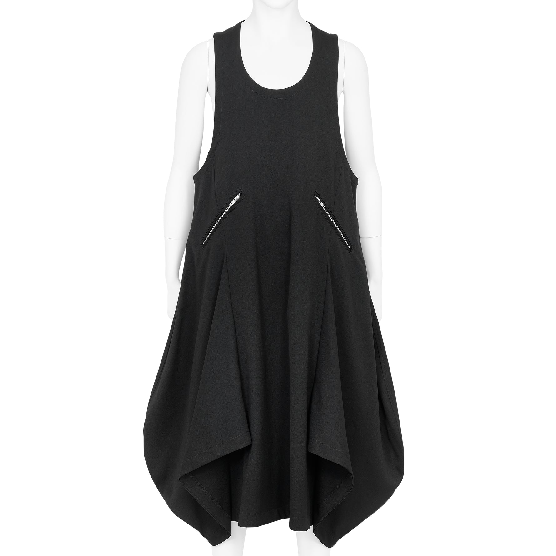WOOL ROUND JUMPER DRESS BLACK