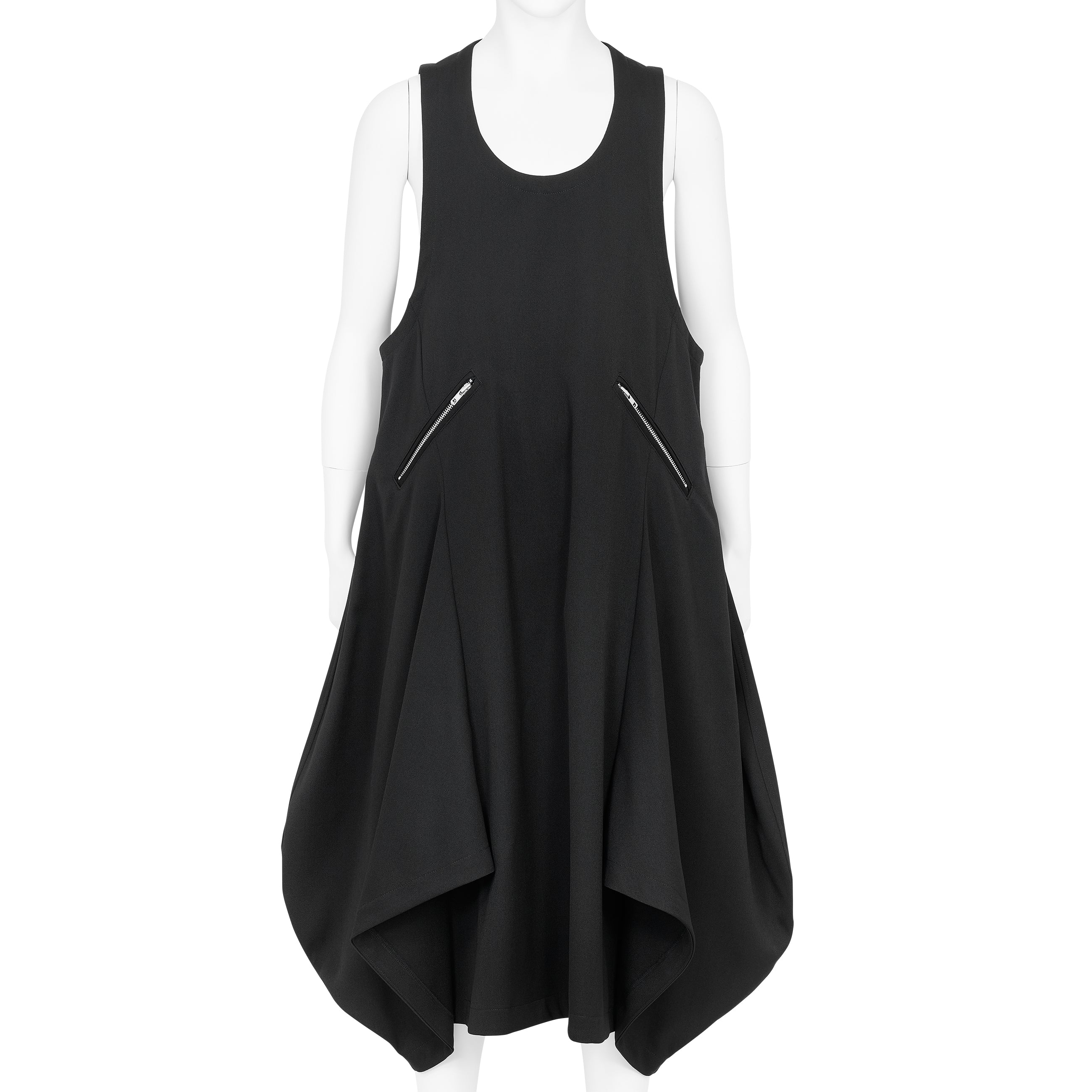 WOOL ROUND JUMPER DRESS BLACK