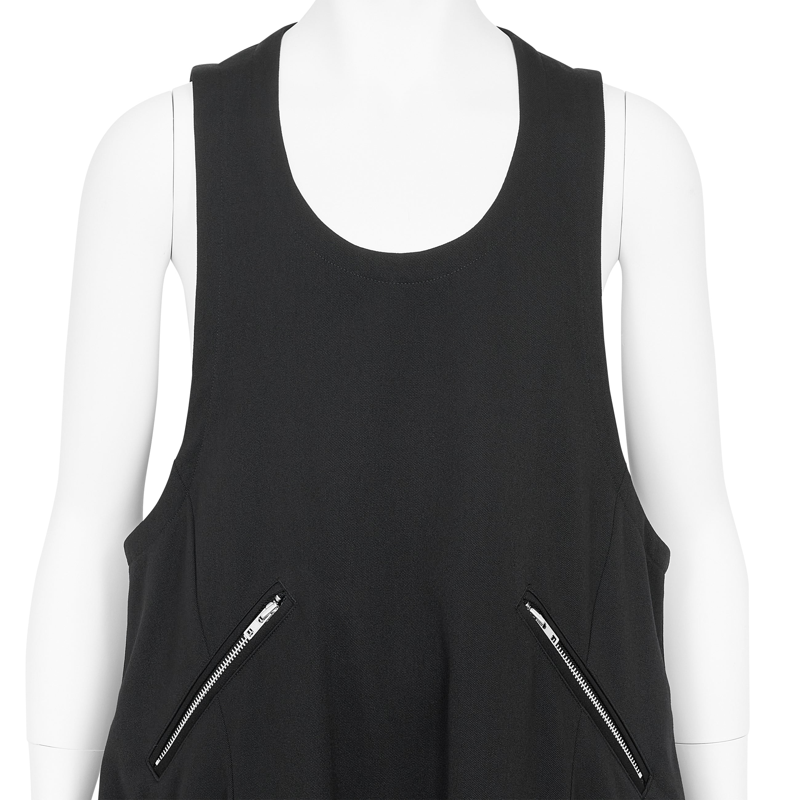 WOOL ROUND JUMPER DRESS BLACK