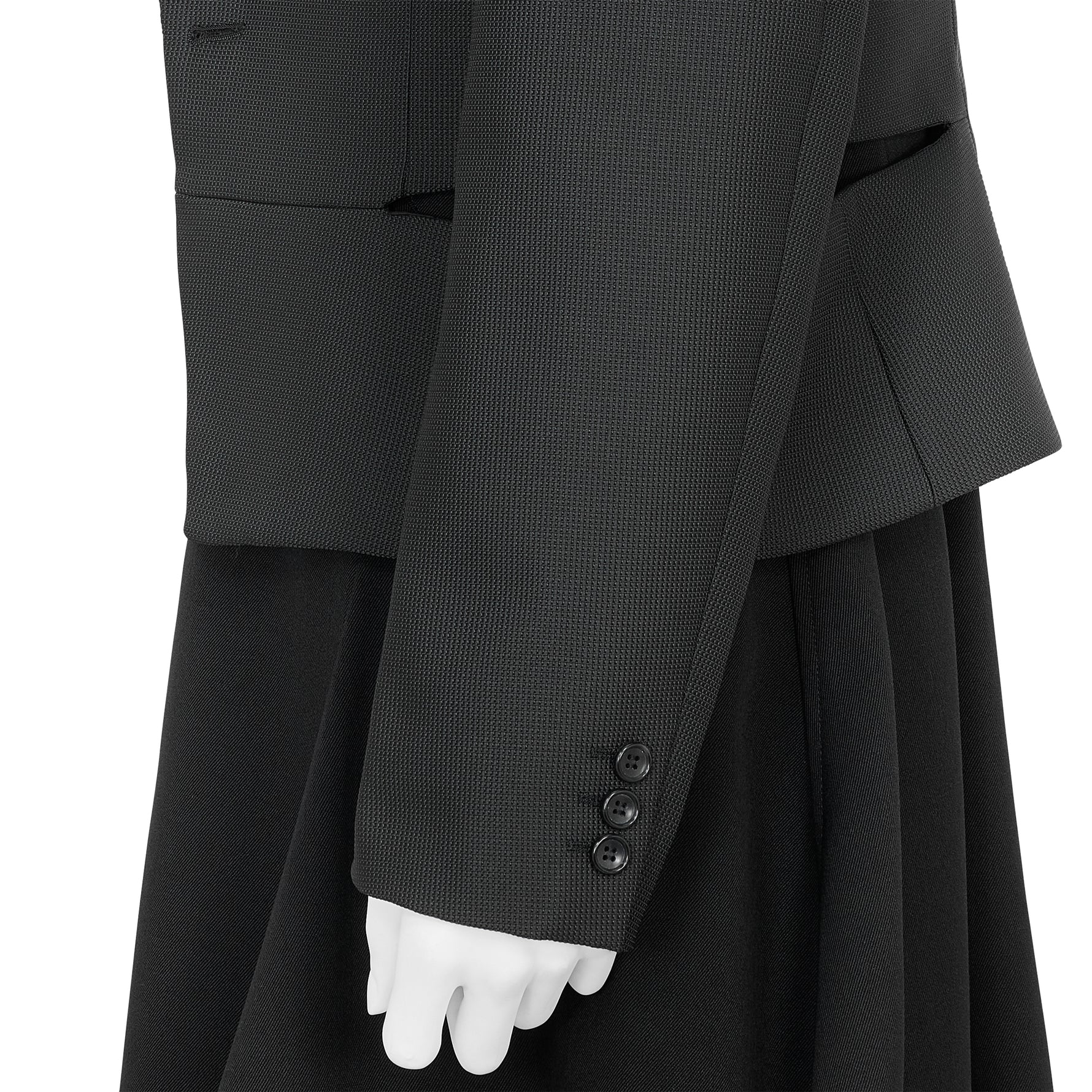 SIDE SLIT JACKET BLACK