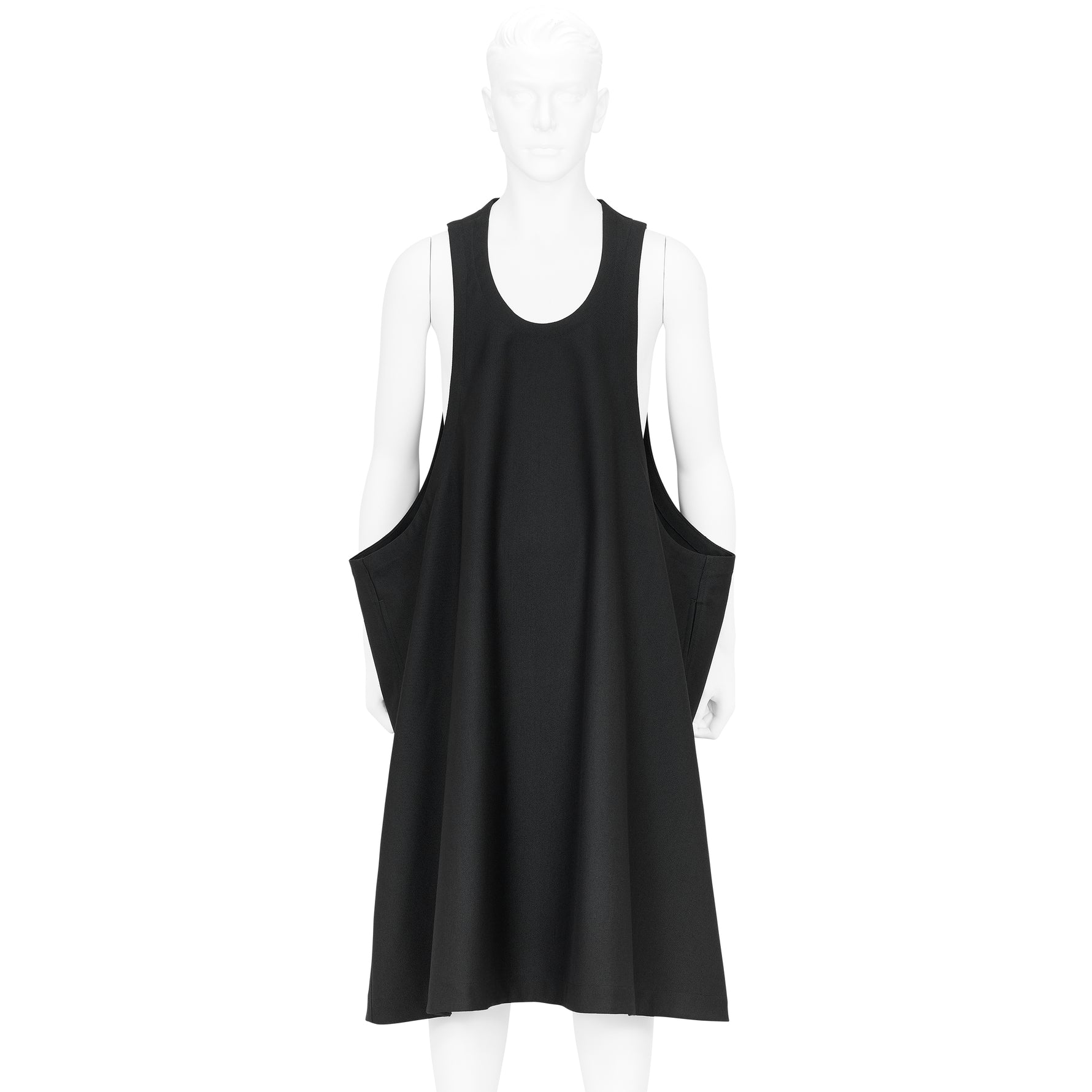 SQUARE JUMPER DRESS BLACK