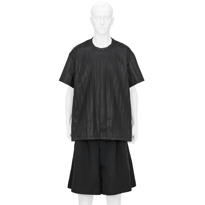 POLYESTER PRINT TEE BLACK BLACK