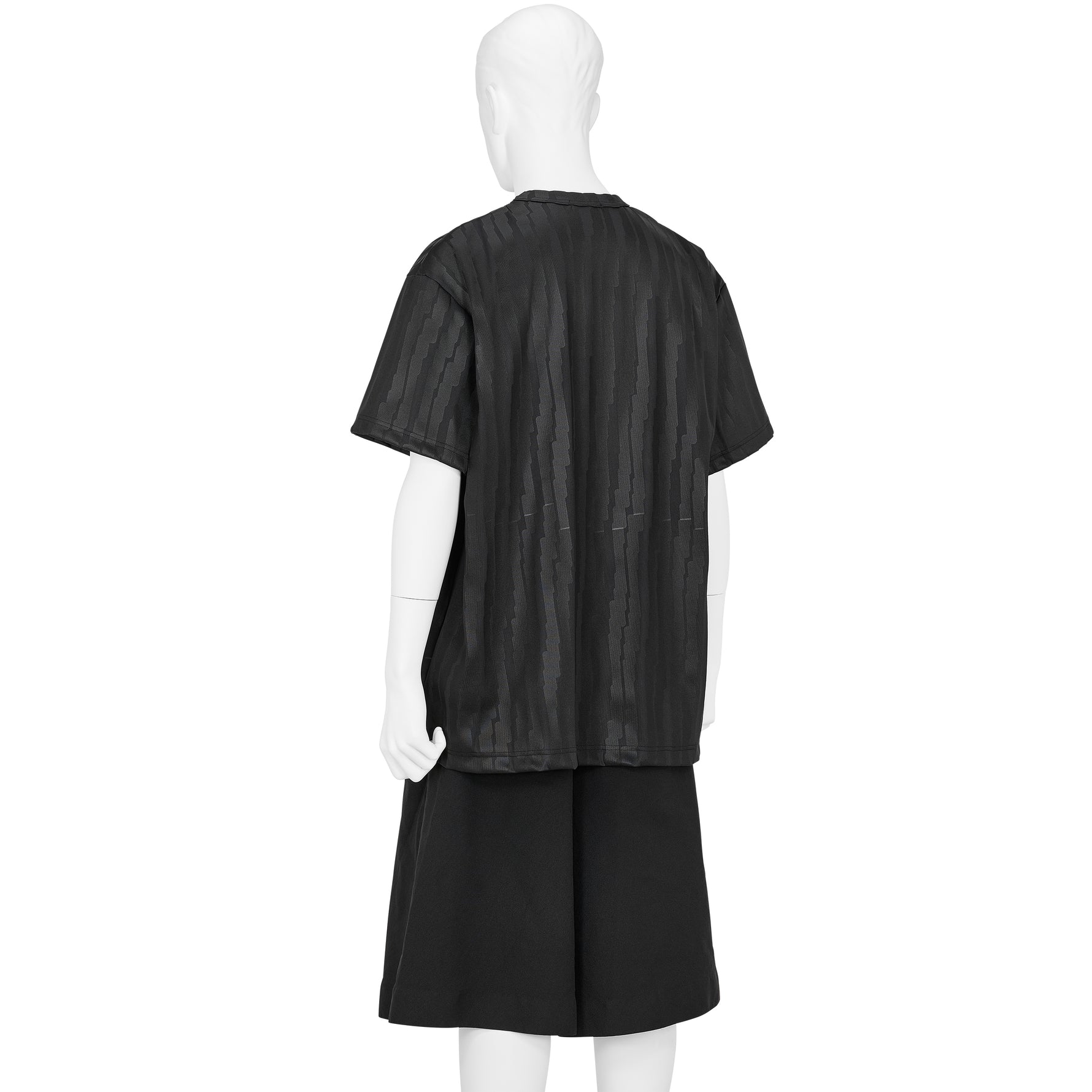 POLYESTER PRINT TEE BLACK BLACK