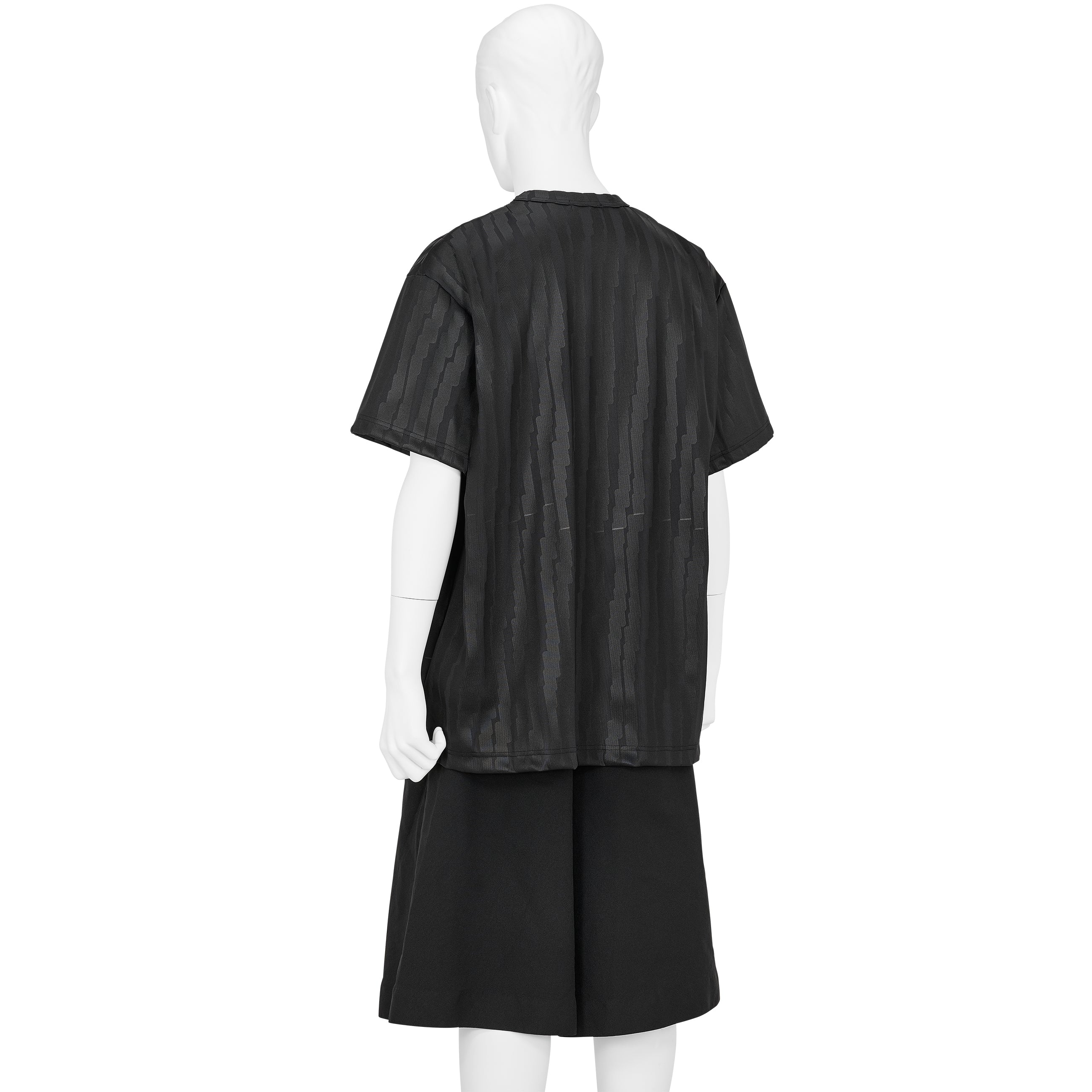 POLYESTER PRINT TEE BLACK BLACK