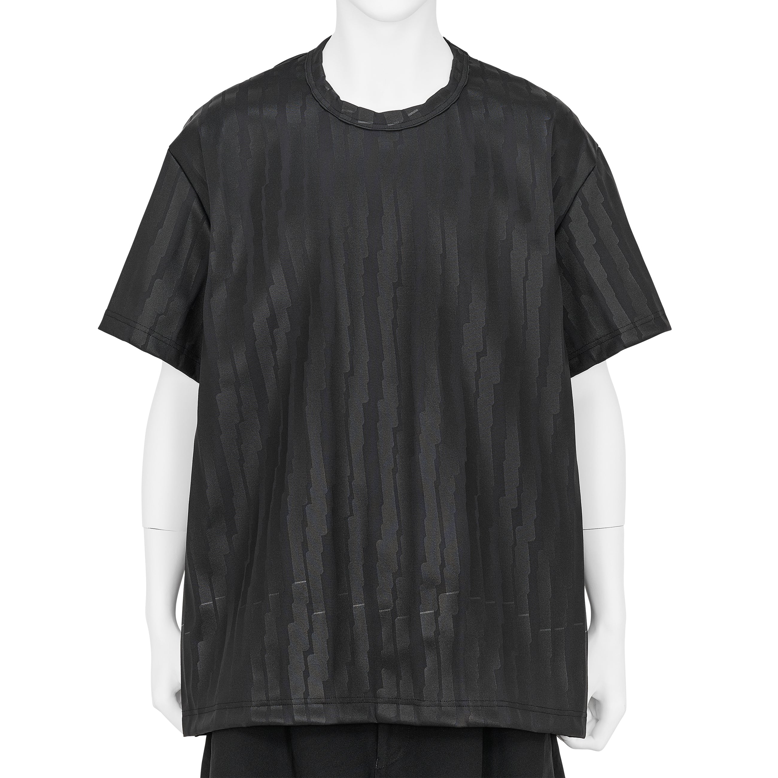 POLYESTER PRINT TEE BLACK BLACK