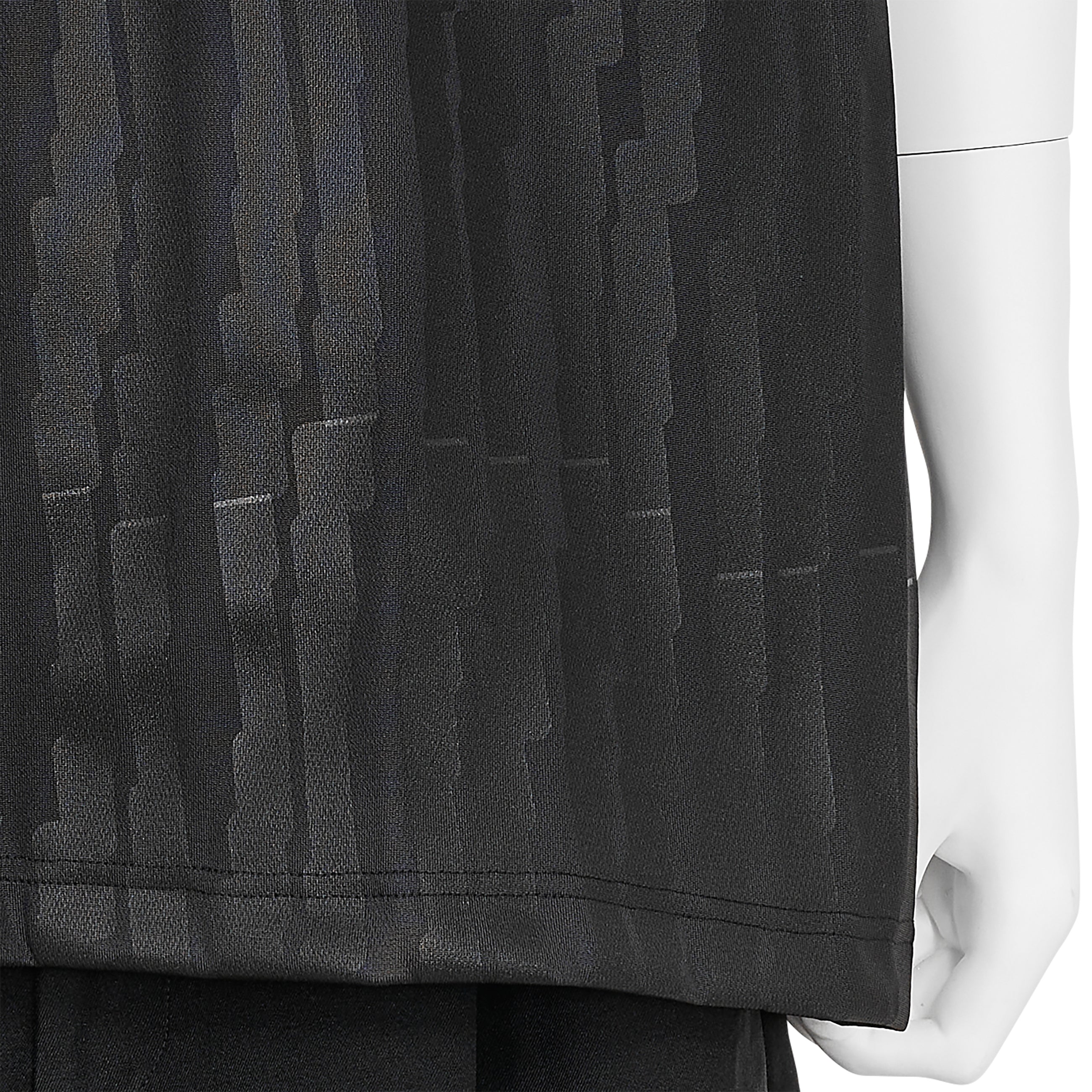 POLYESTER PRINT TEE BLACK BLACK