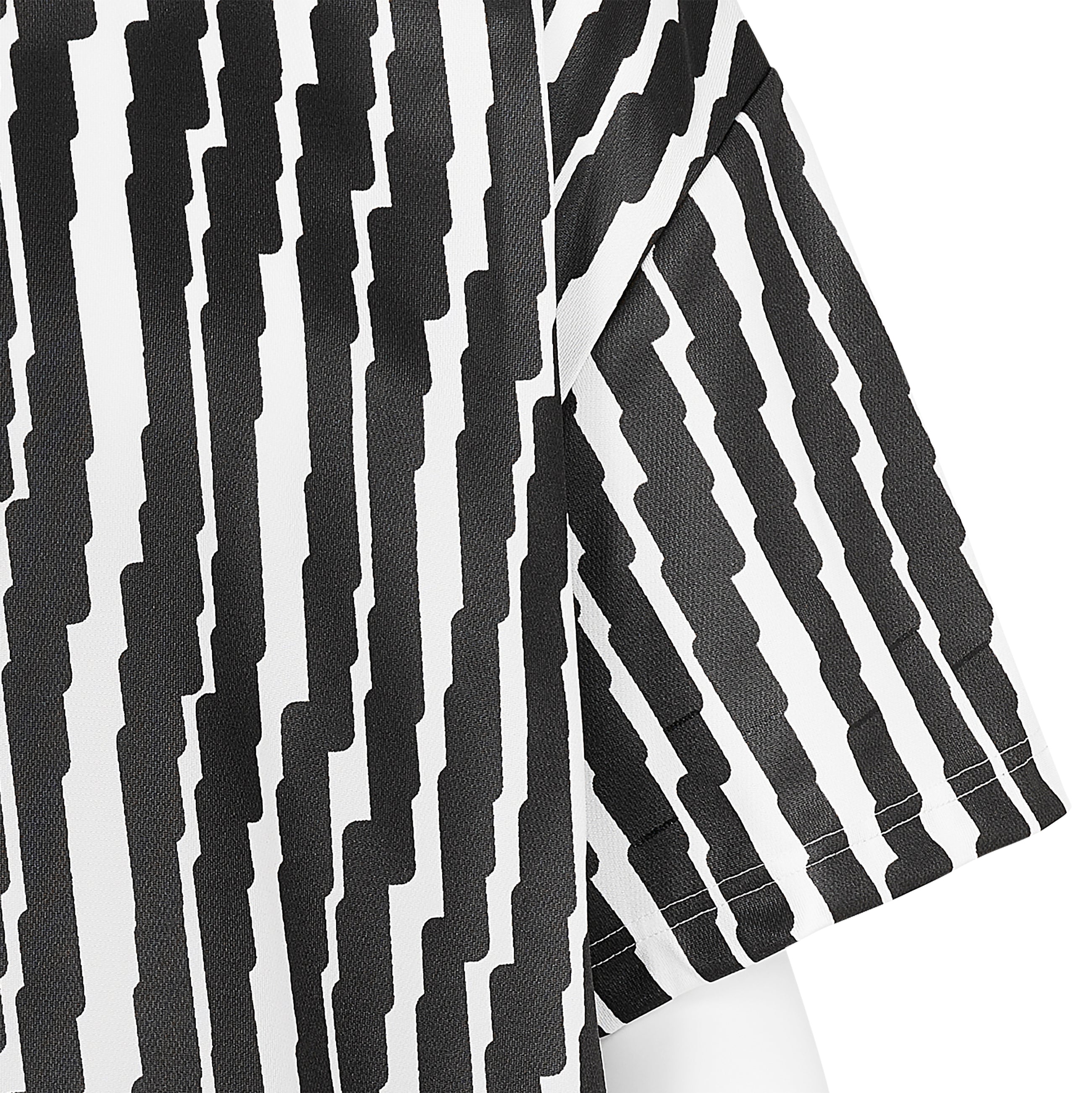 POLYESTER PRINT TEE SHIRT WHITE BLACK