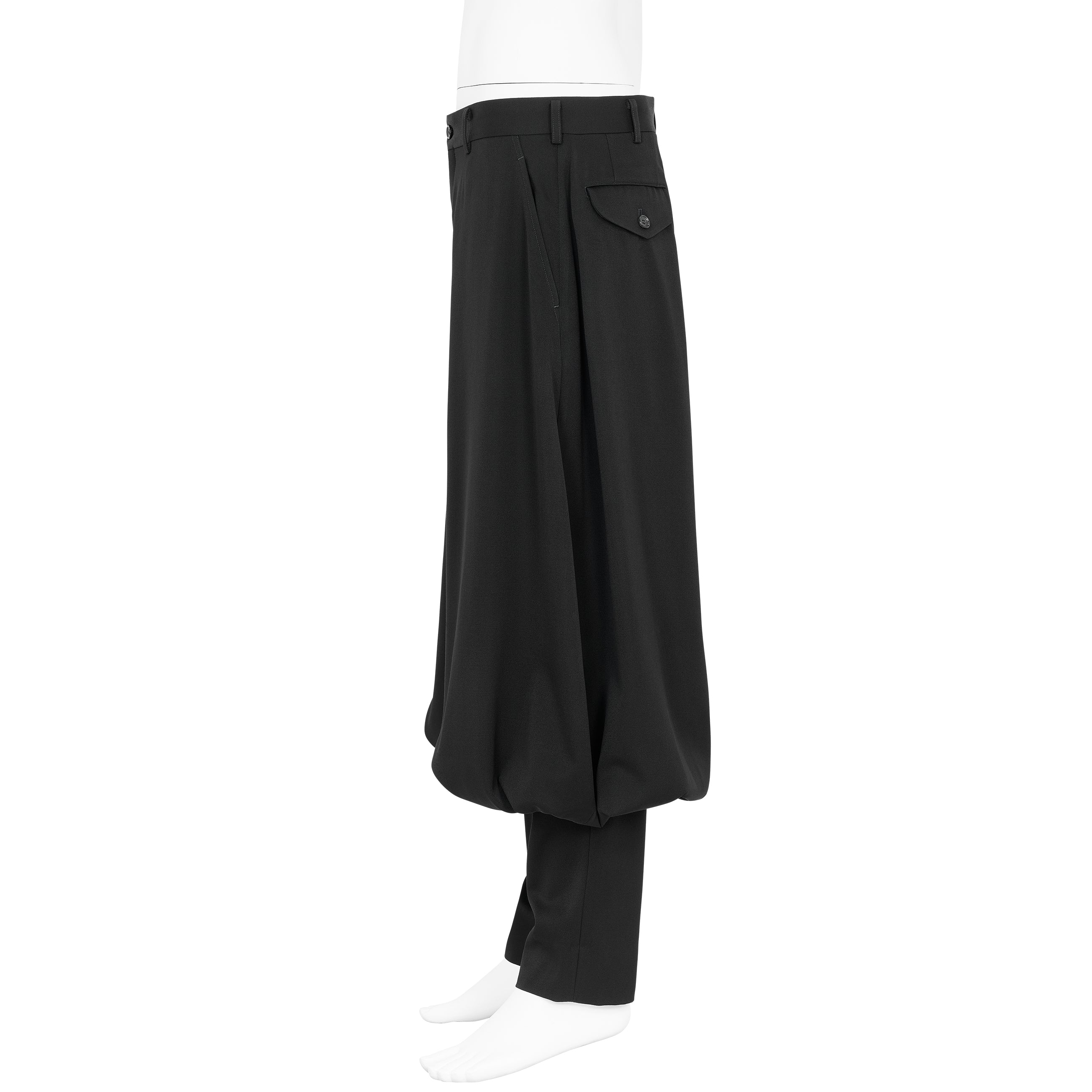 WOOL DOESKIN JODHPURS PANTS BLACK