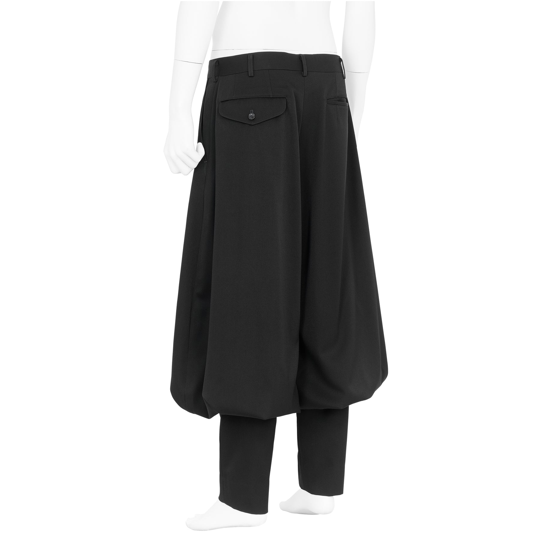 WOOL DOESKIN JODHPURS PANTS BLACK