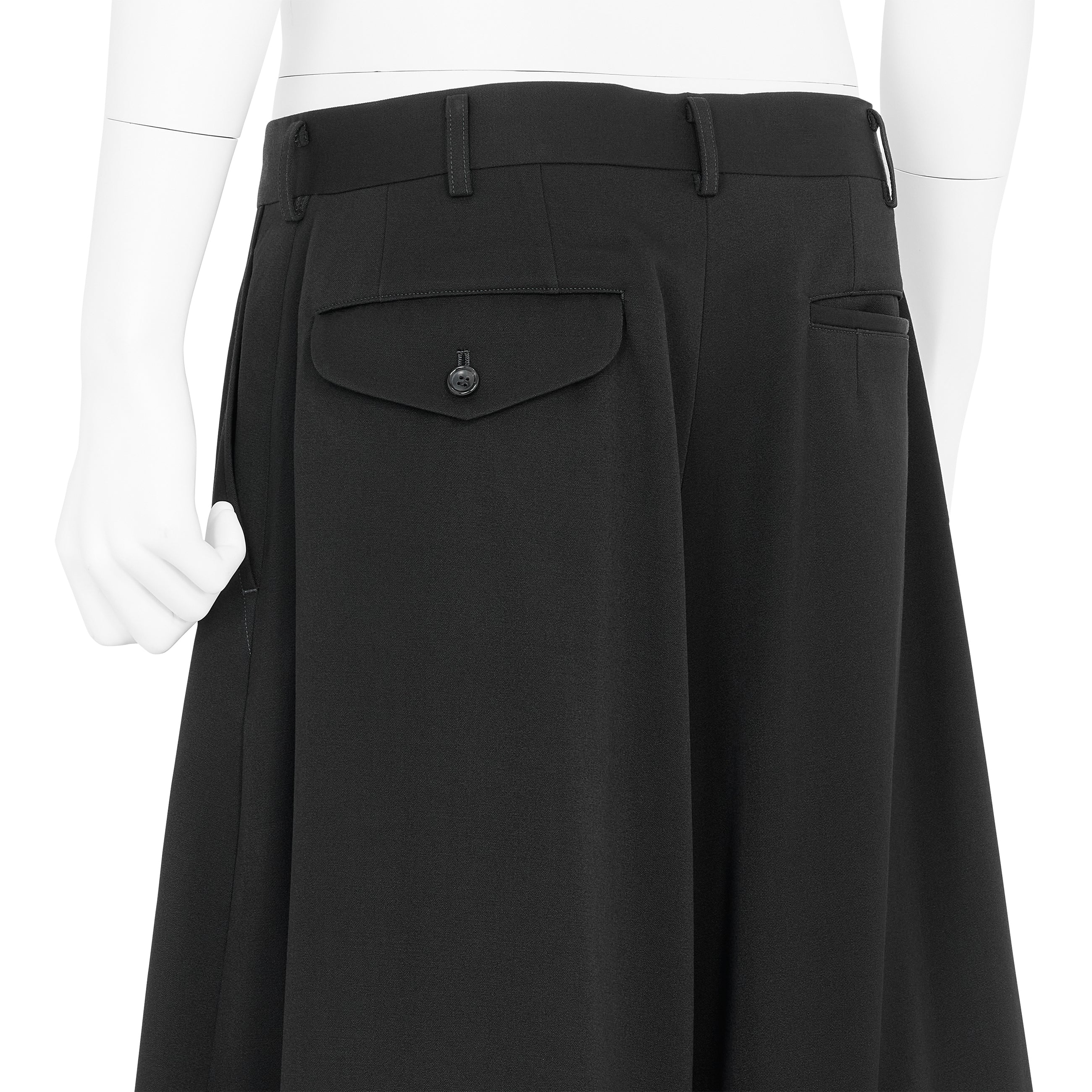 WOOL DOESKIN JODHPURS PANTS BLACK