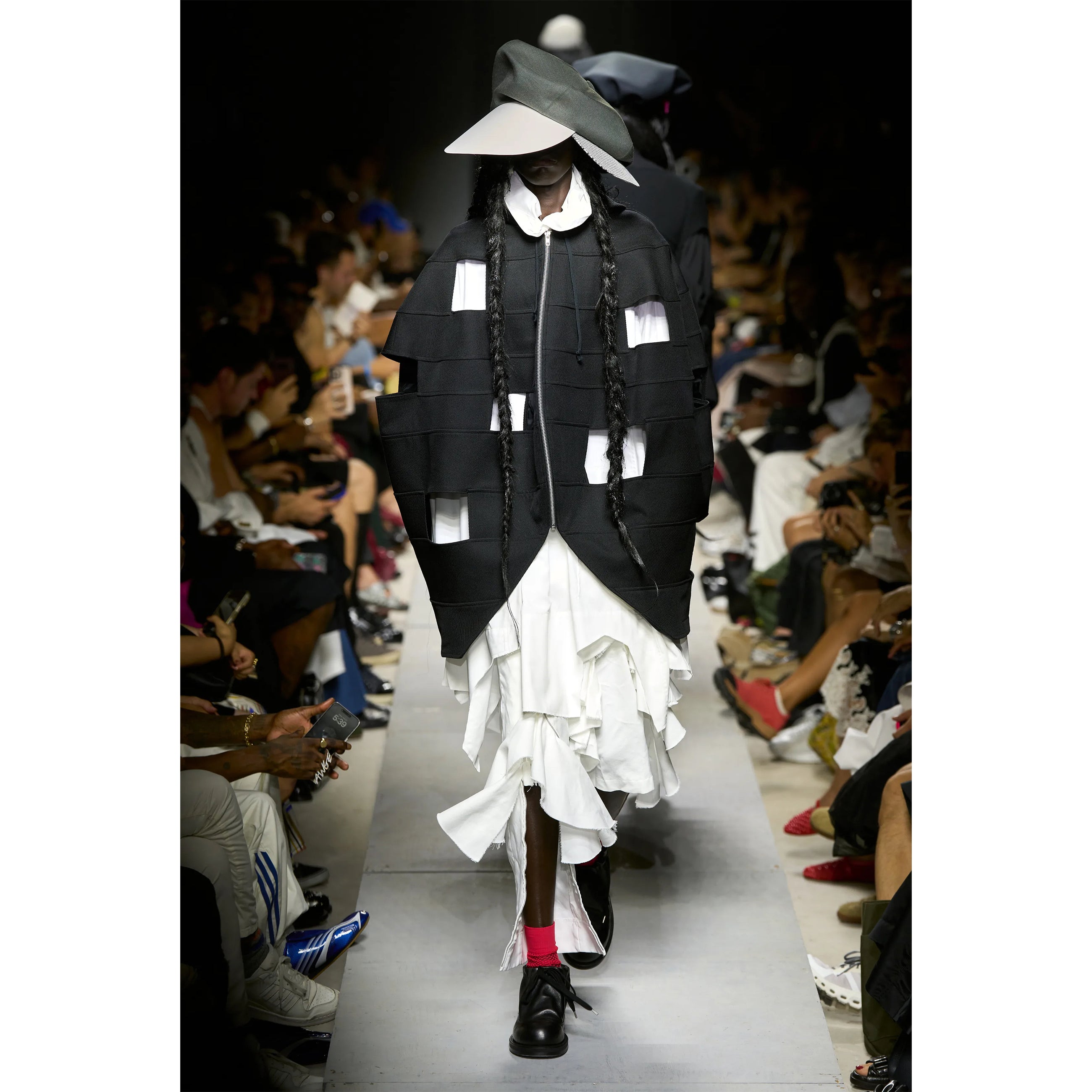 COMME des GARÇONS tricots ポンチョ Mサイズ WOOL PONCHO BLACK - COMME des GARÇONS HOMME PLUS(コム デ