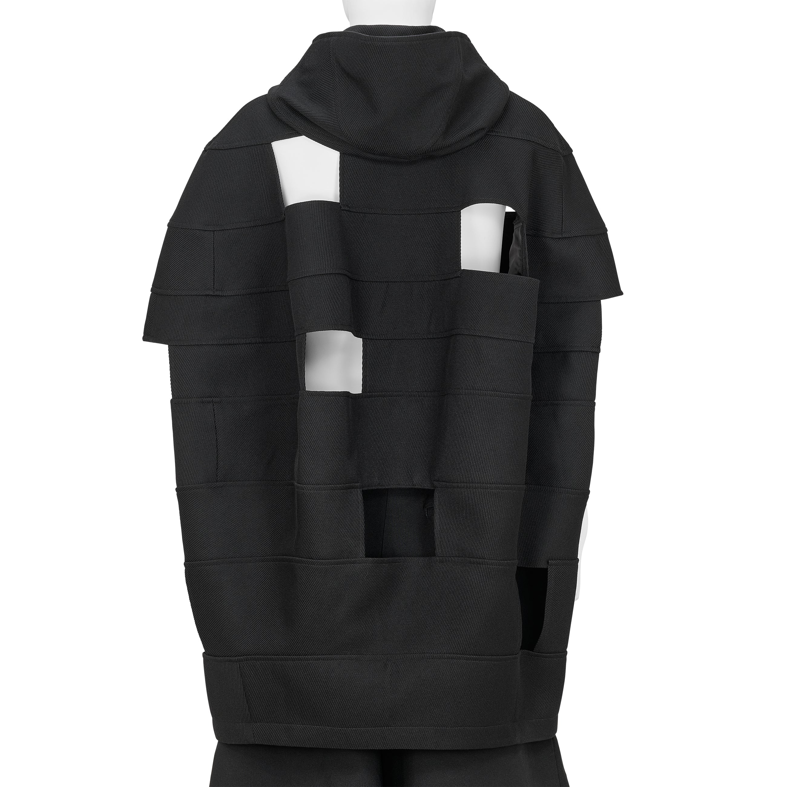 tricot COMME des GARCONS 黒ポンチョ Mサイズ WOOL PONCHO BLACK - COMME des GARÇONS HOMME PLUS(コム デ