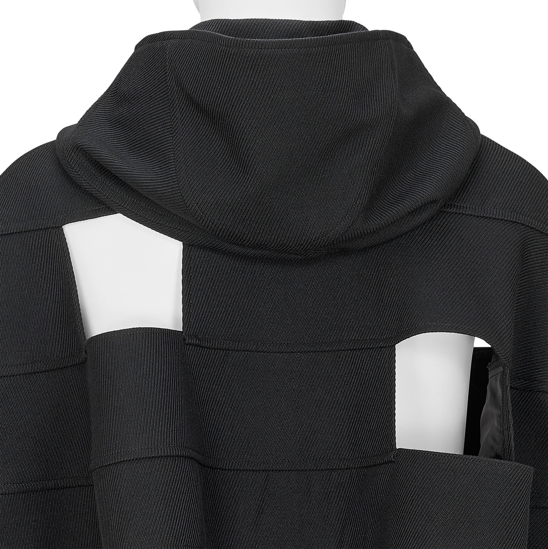 WOOL PONCHO BLACK