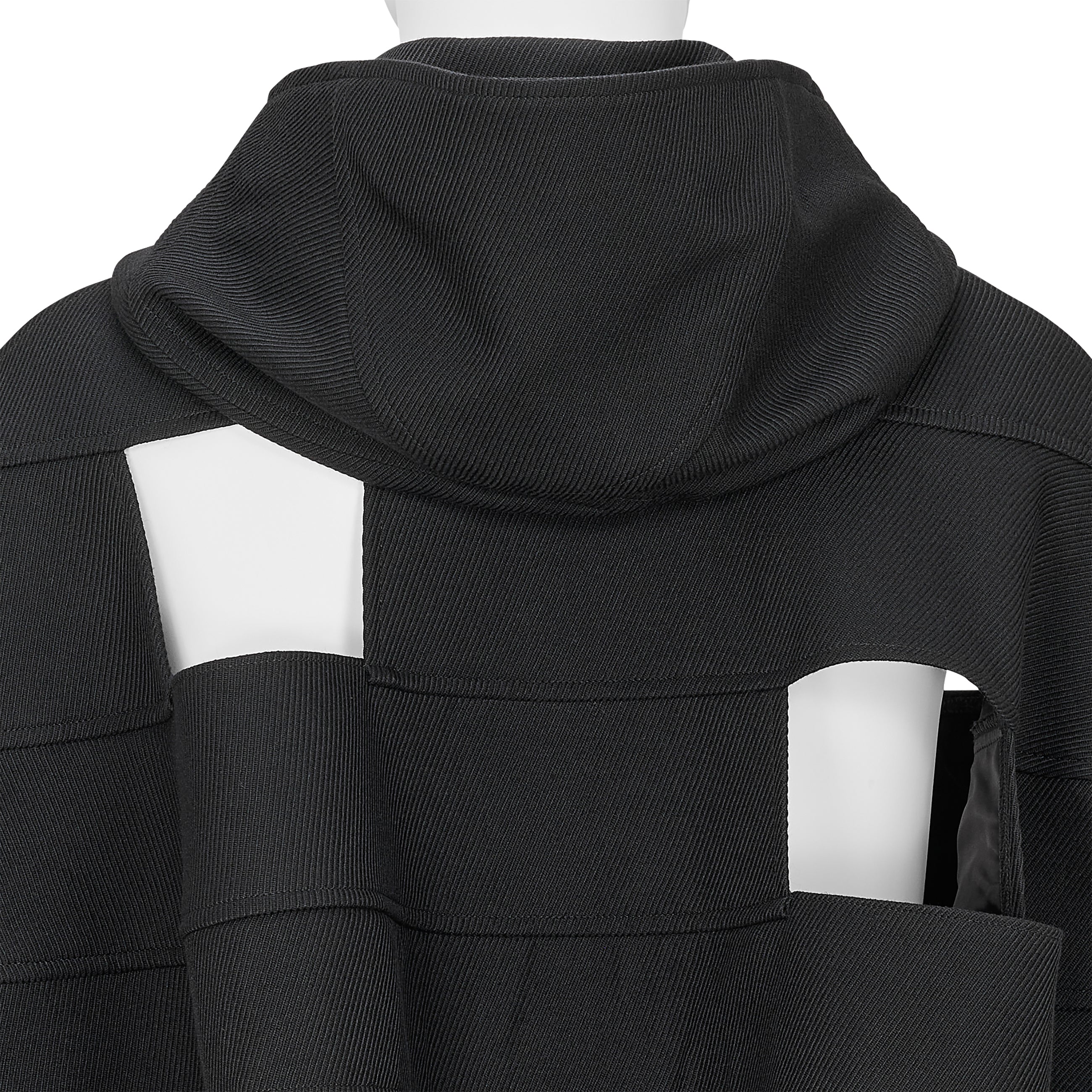 WOOL PONCHO BLACK
