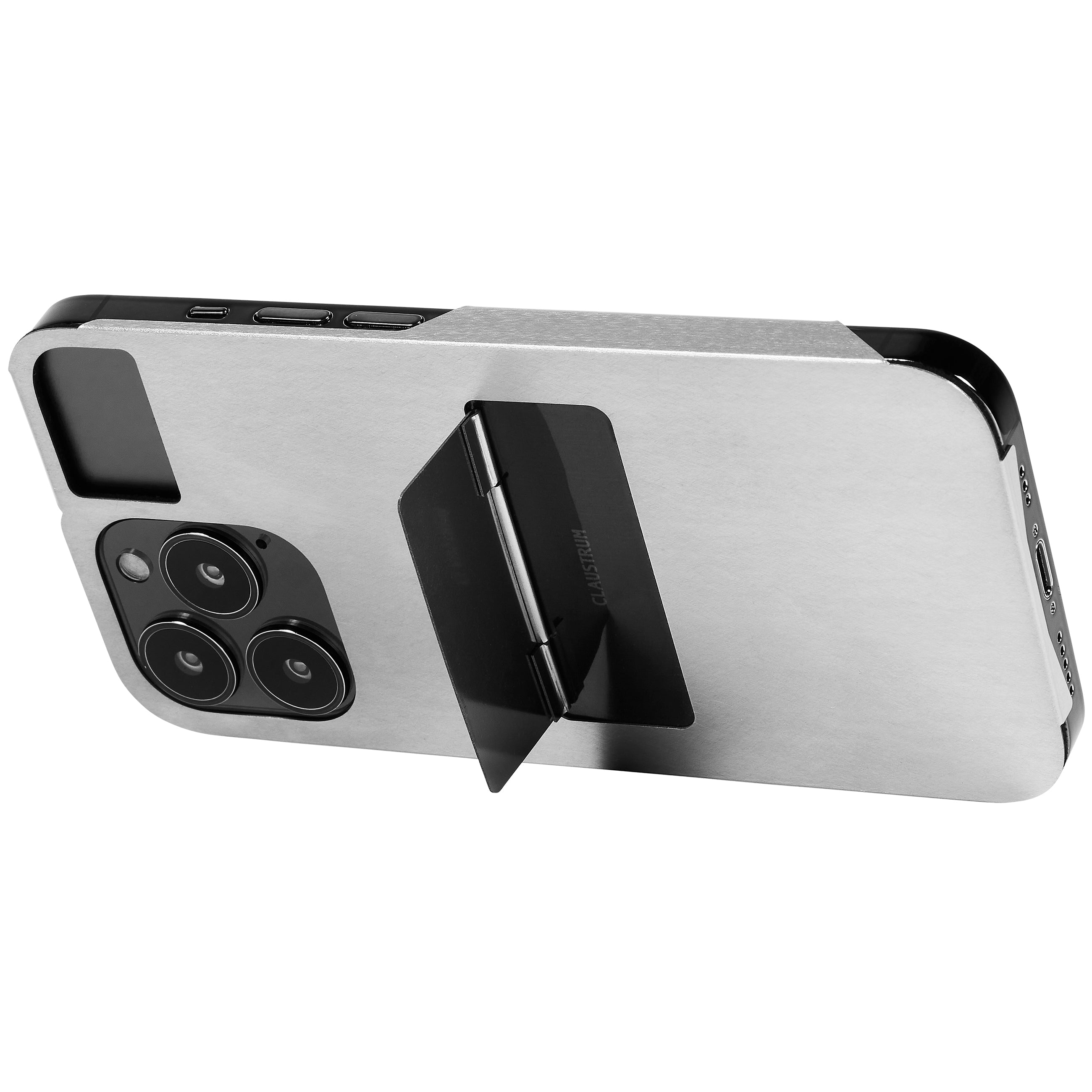 iPhone 14 - 16 PRO CASE ( STRAIGHT VIBRATION FINISH ) SILVER