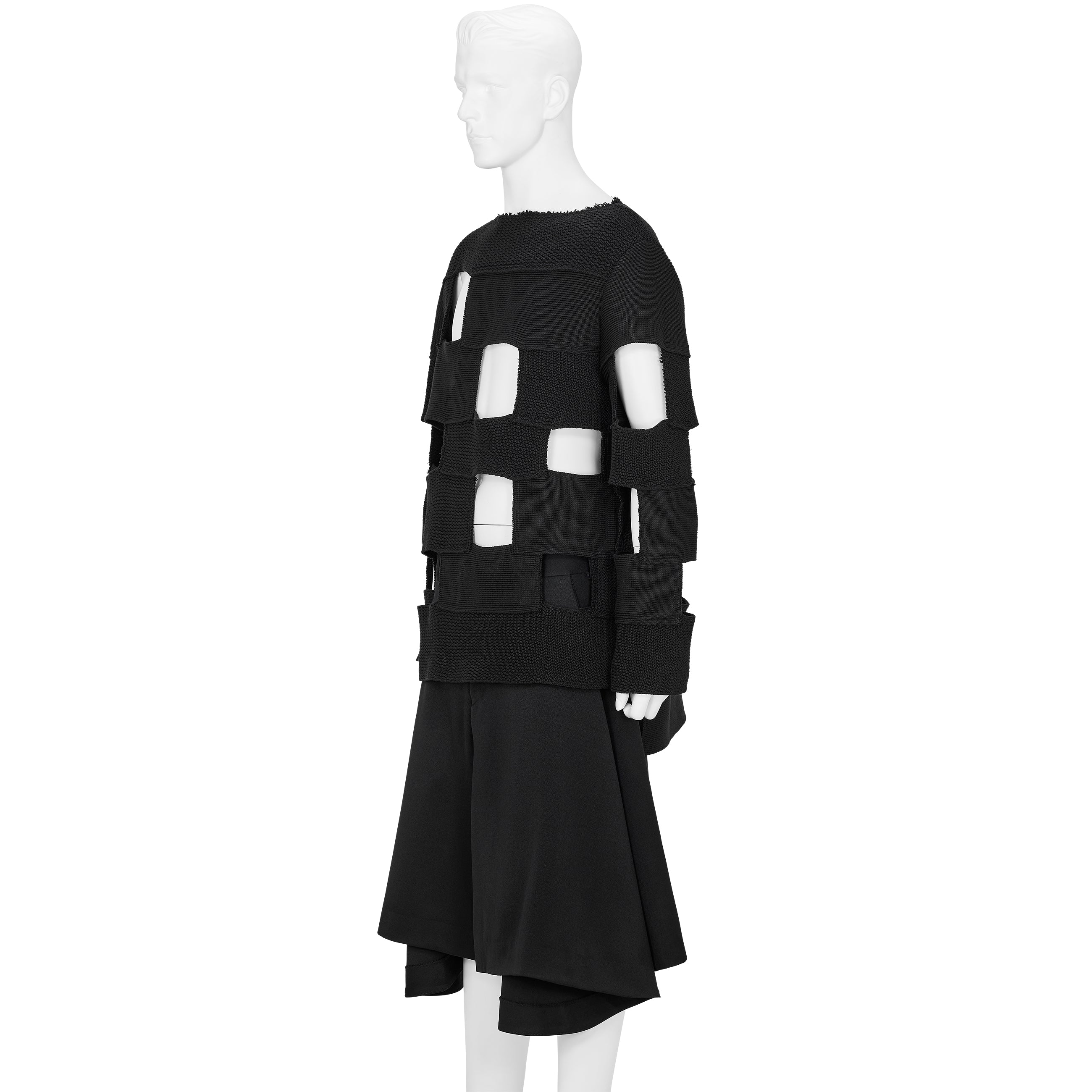 COTTON POLYESTER PULLOVER BLACK