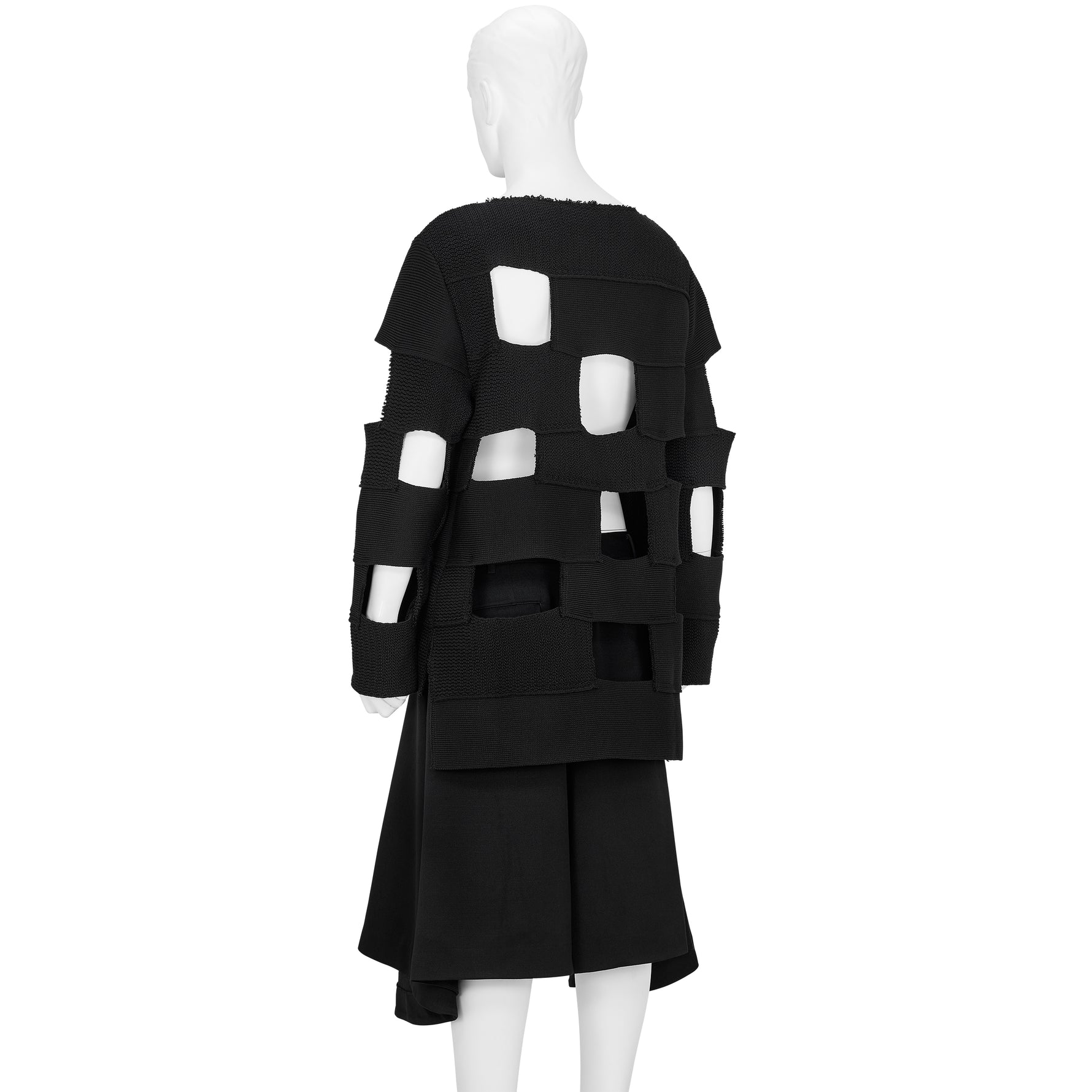 COTTON POLYESTER PULLOVER BLACK