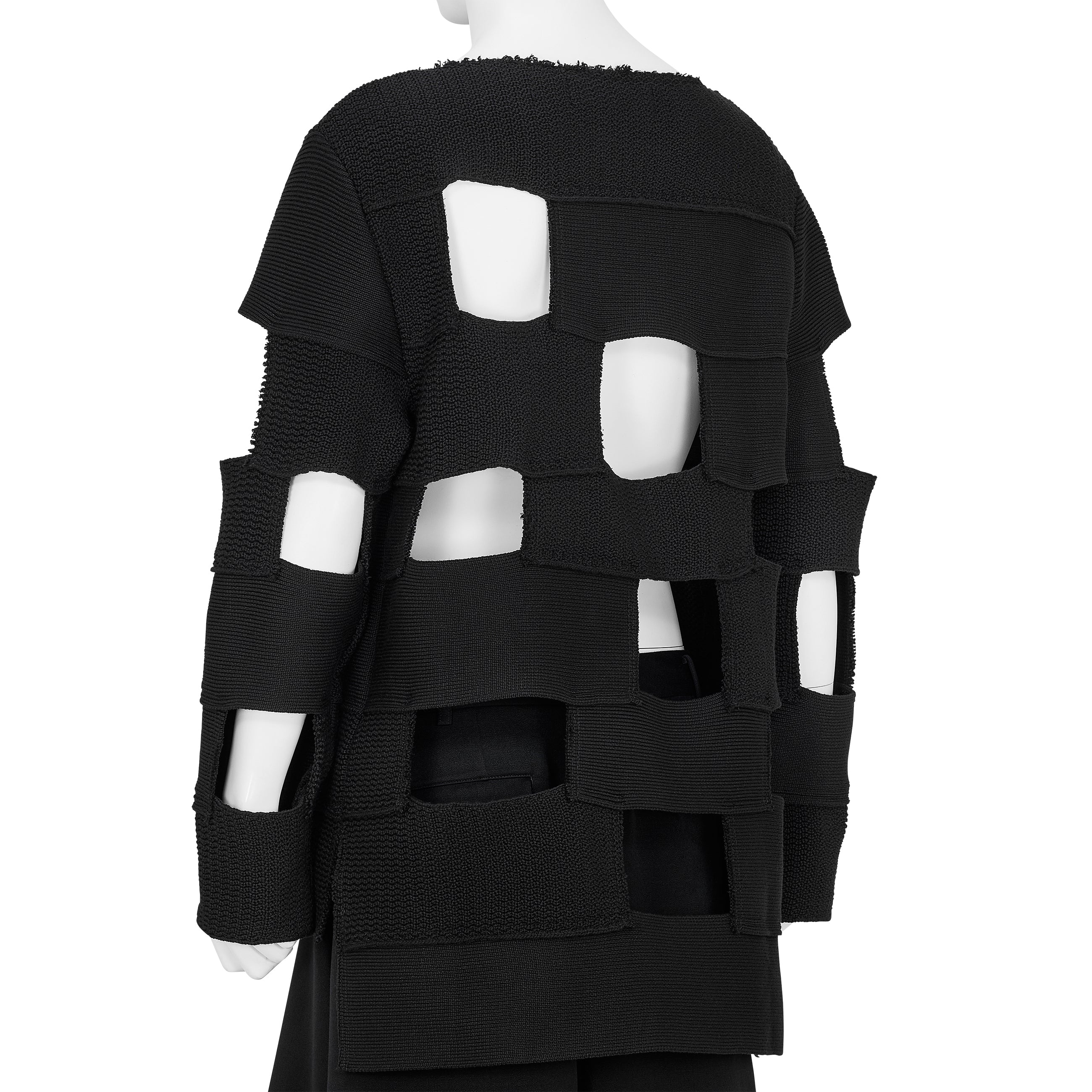 COTTON POLYESTER PULLOVER BLACK