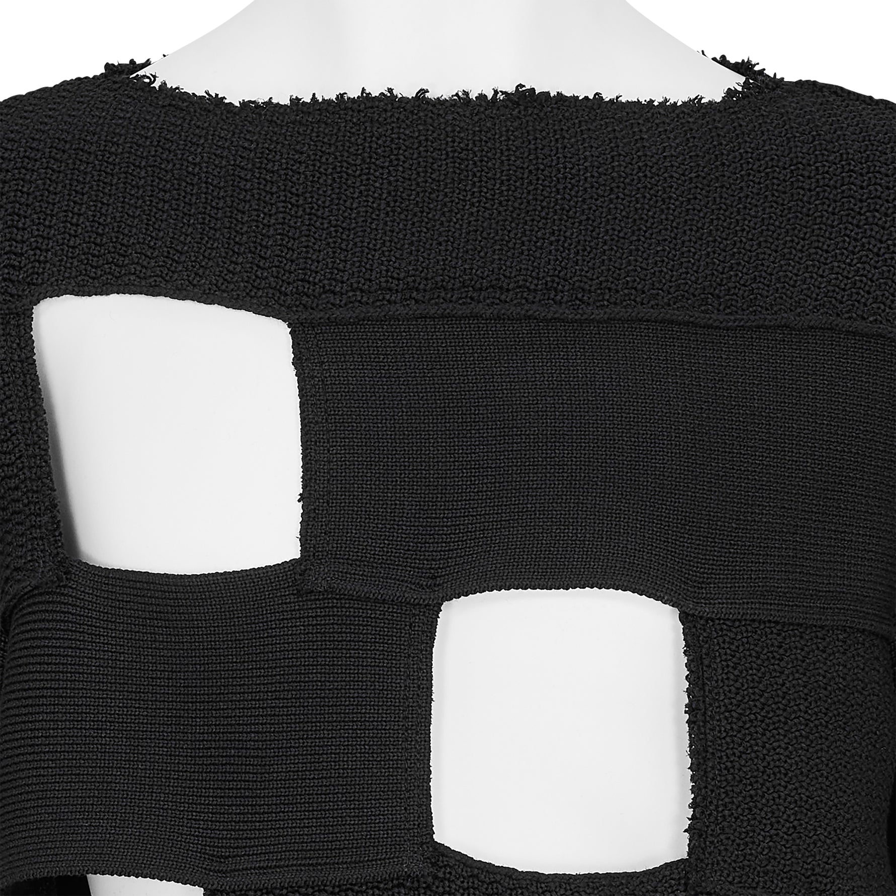 COTTON POLYESTER PULLOVER BLACK
