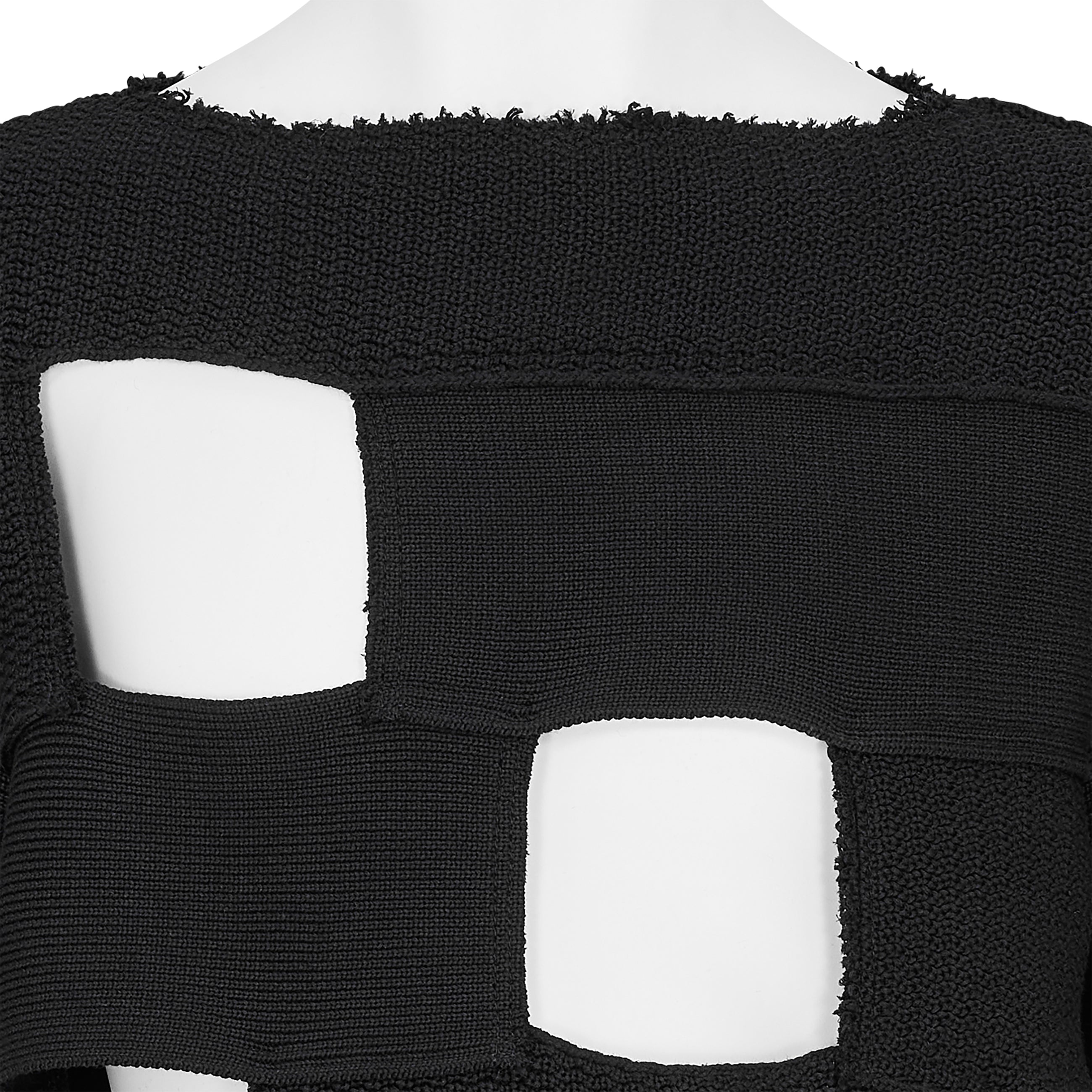 COTTON POLYESTER PULLOVER BLACK
