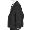 POLYESTER WINDOWPANE CHECK JACKET BLACK