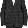 POLYESTER WINDOWPANE CHECK JACKET BLACK