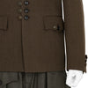 WOOL JACKET WITH BUTTON TOP BROWN