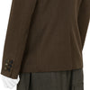 WOOL JACKET WITH BUTTON TOP BROWN