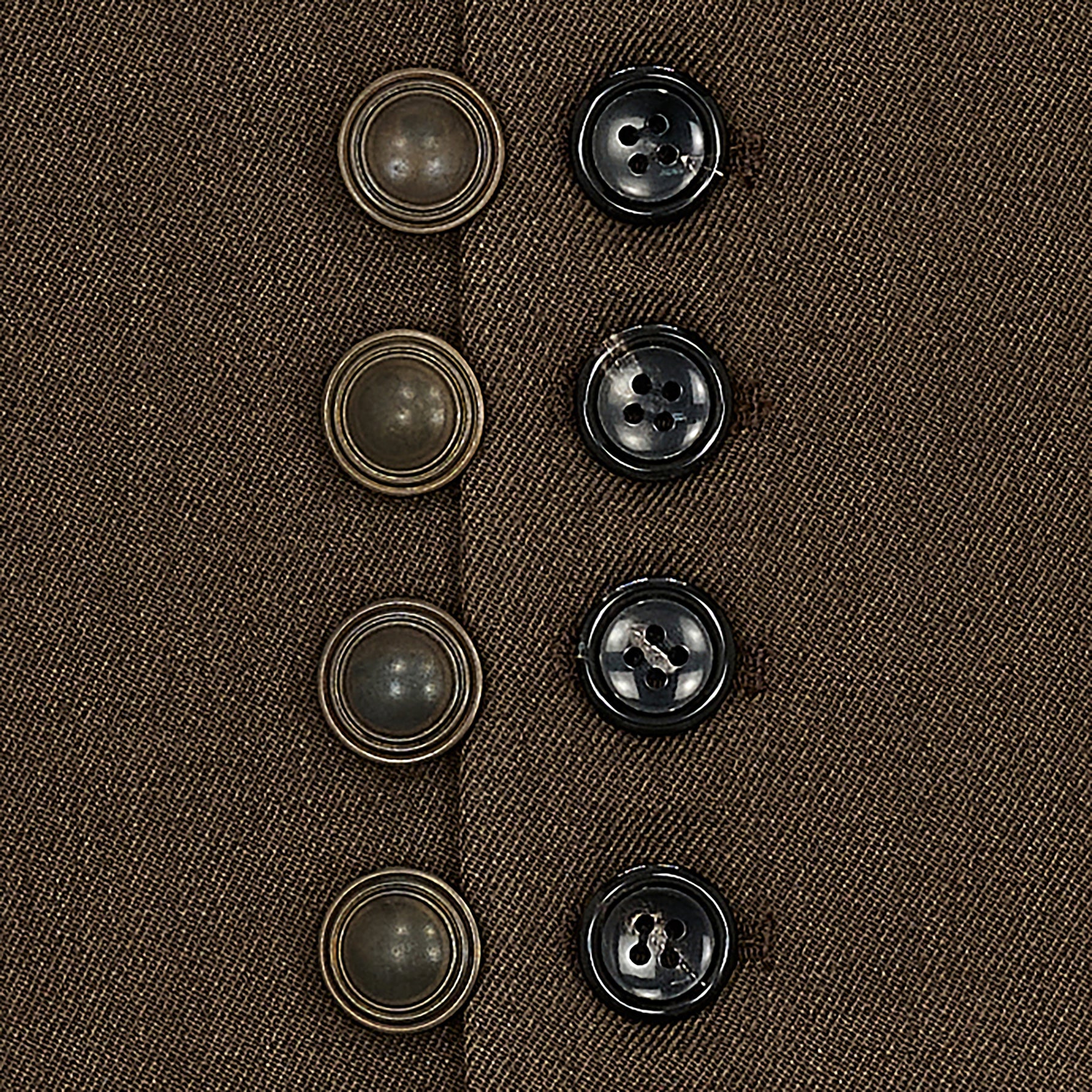 WOOL JACKET WITH BUTTON TOP BROWN