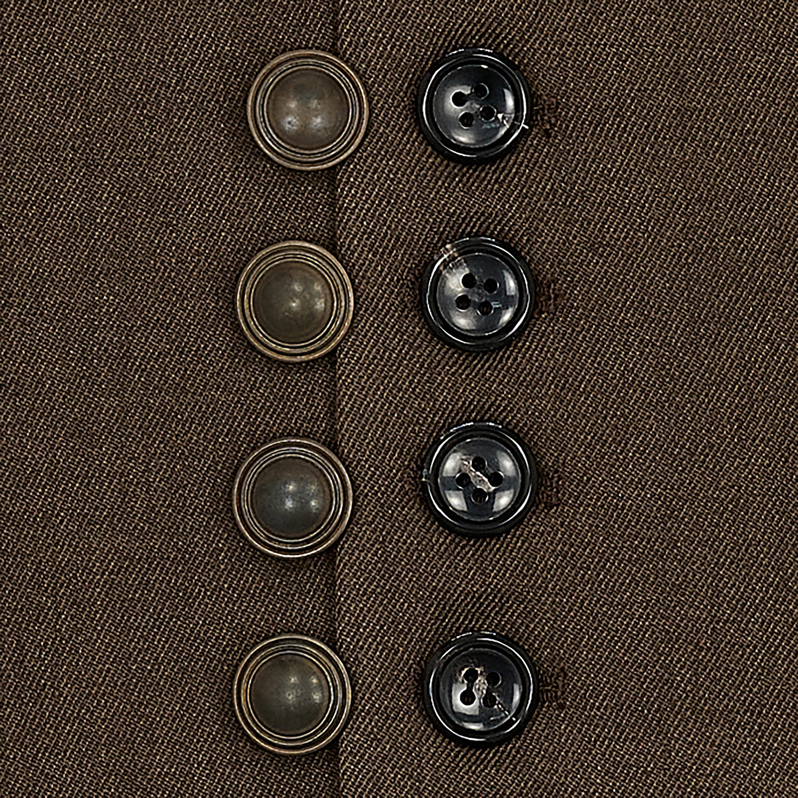 WOOL JACKET WITH BUTTON TOP BROWN